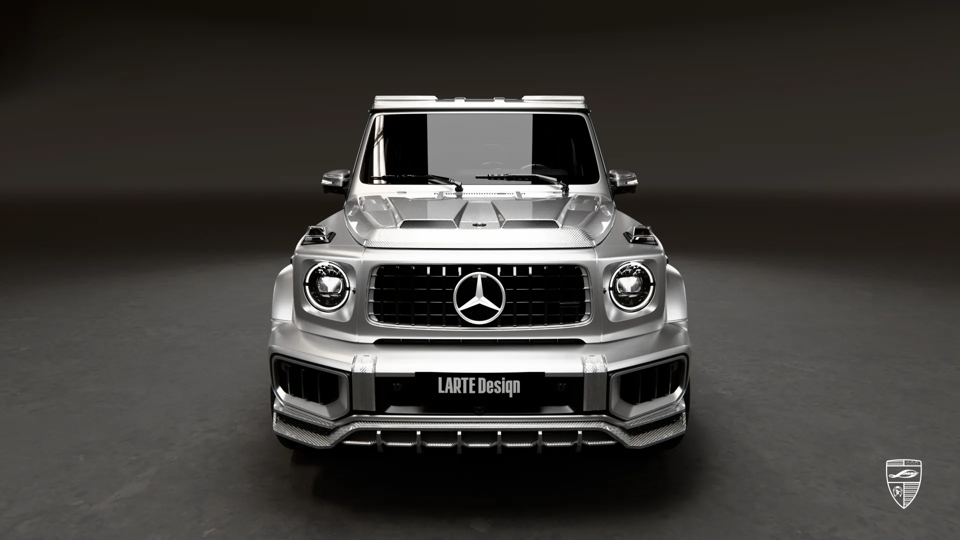 2026 Mercedes G63 AMG front view with body kit and exterior styling