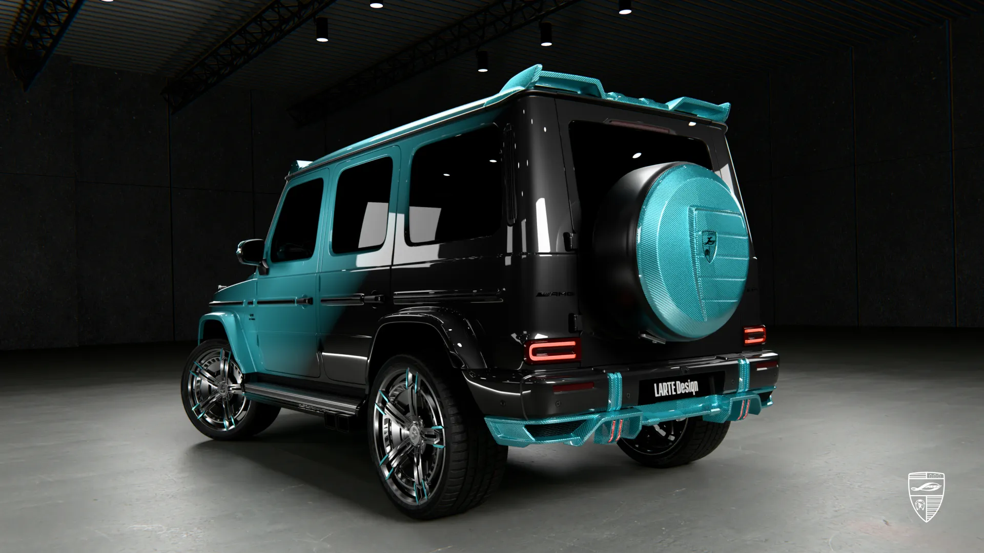 Mercedes-AMG G 63 in turquoise with distinctive luxury SUV styling and custom exterior design