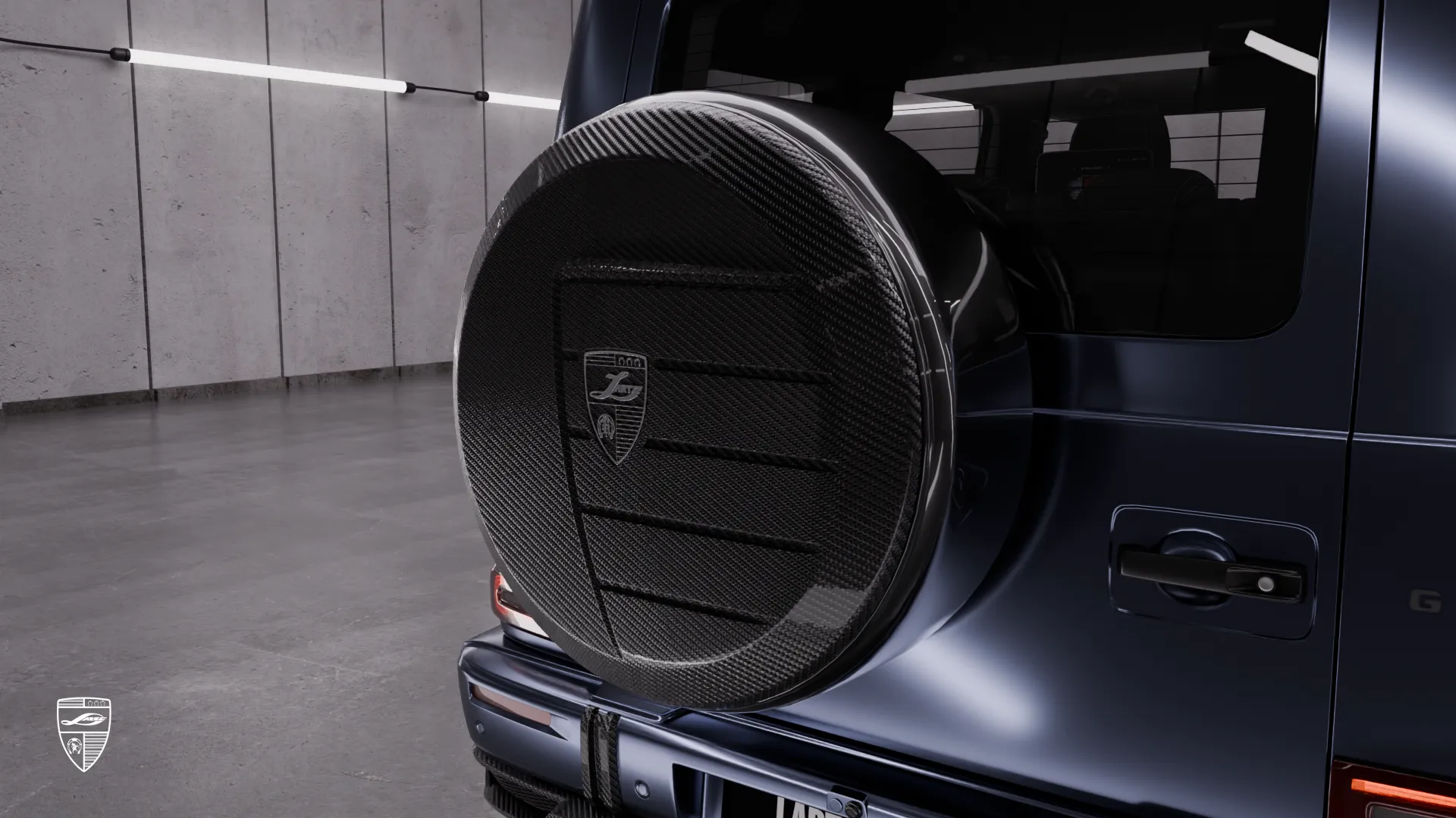 G Wagon G 63 AMG Facelift with custom spare wheel cover detail and exterior styling