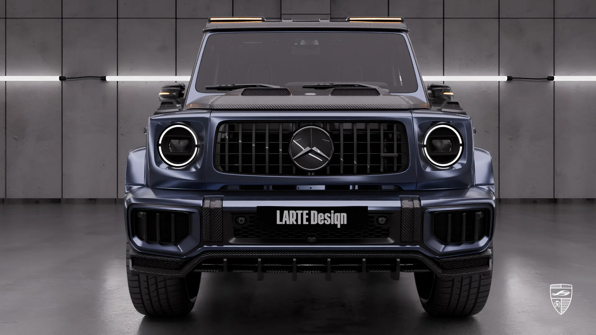 Mercedes G63 Facelift in Frontansicht mit markantem Exterieur-Styling und individuellem Bodykit