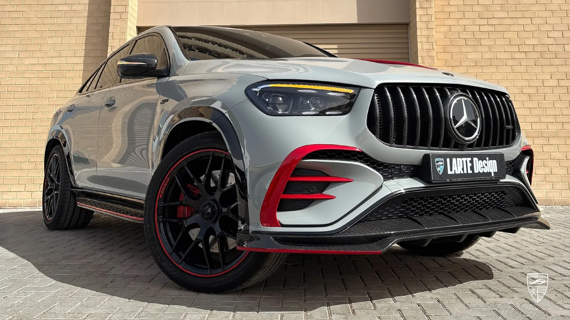 Mercedes AMG GLE 53 Coupe Facelift front bumper detail with performance air intakes