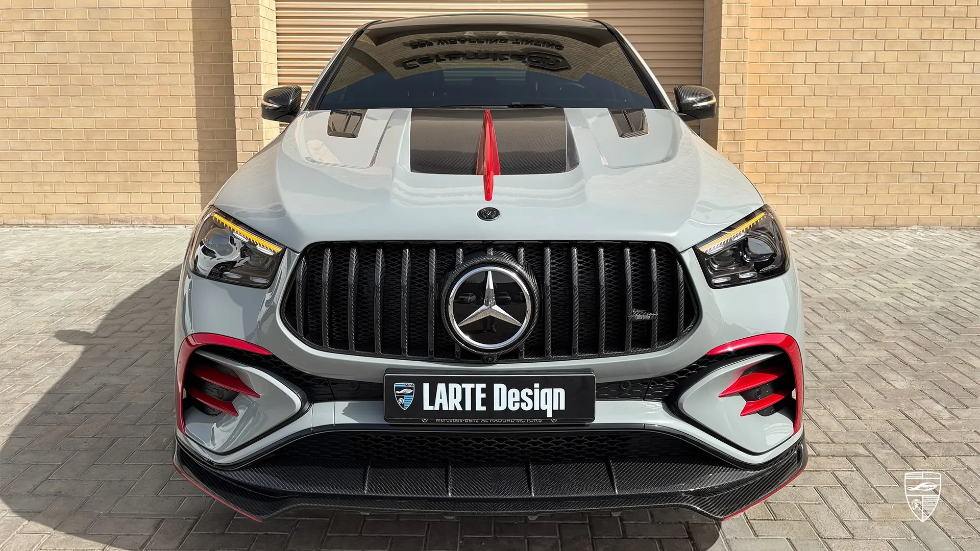 Mercedes GLE 53 4MATIC Coupe Facelift front view with AMG Panamericana grille