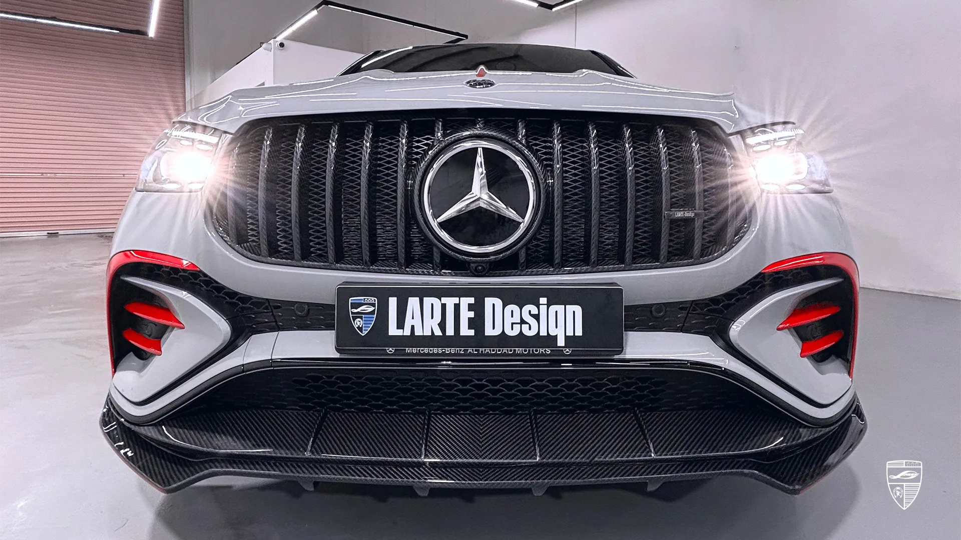 Mercedes GLE 53 4MATIC Coupe Facelift front grille close up with Larte Design styling