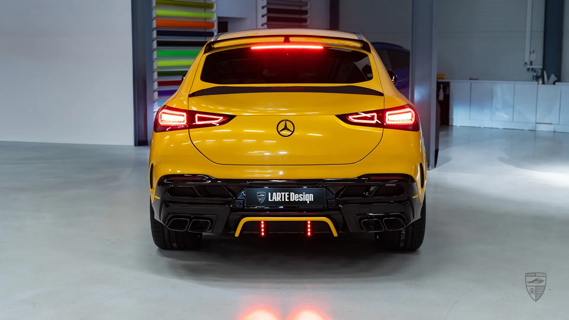 Heckansicht des Mercedes GLE Coupe mit sportlichem Diffusor