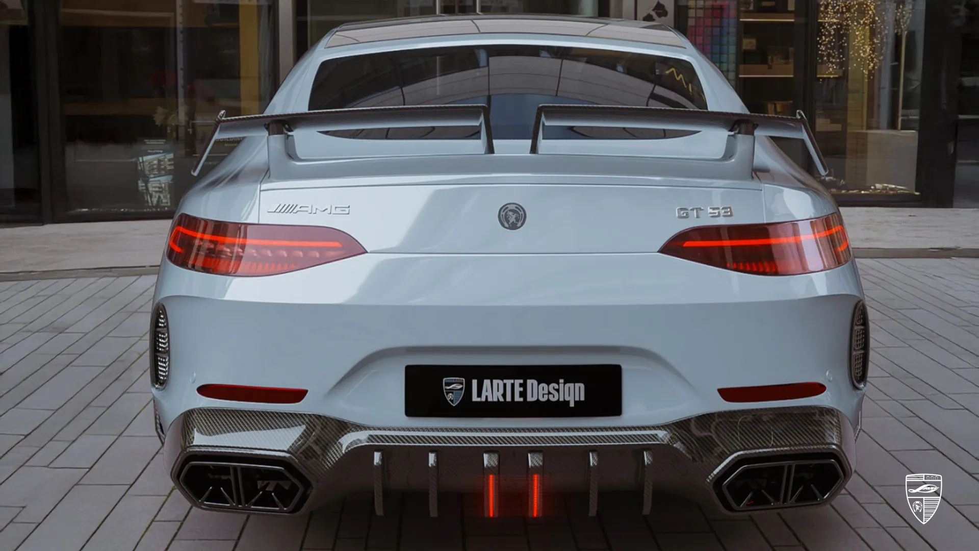 GT 53 X290 – Alpingrau mit Elite-AMG-Styling Custom GT 53 X290 aus Düsseldorf – Elite-Restyling mit aggressivem AMG-Design