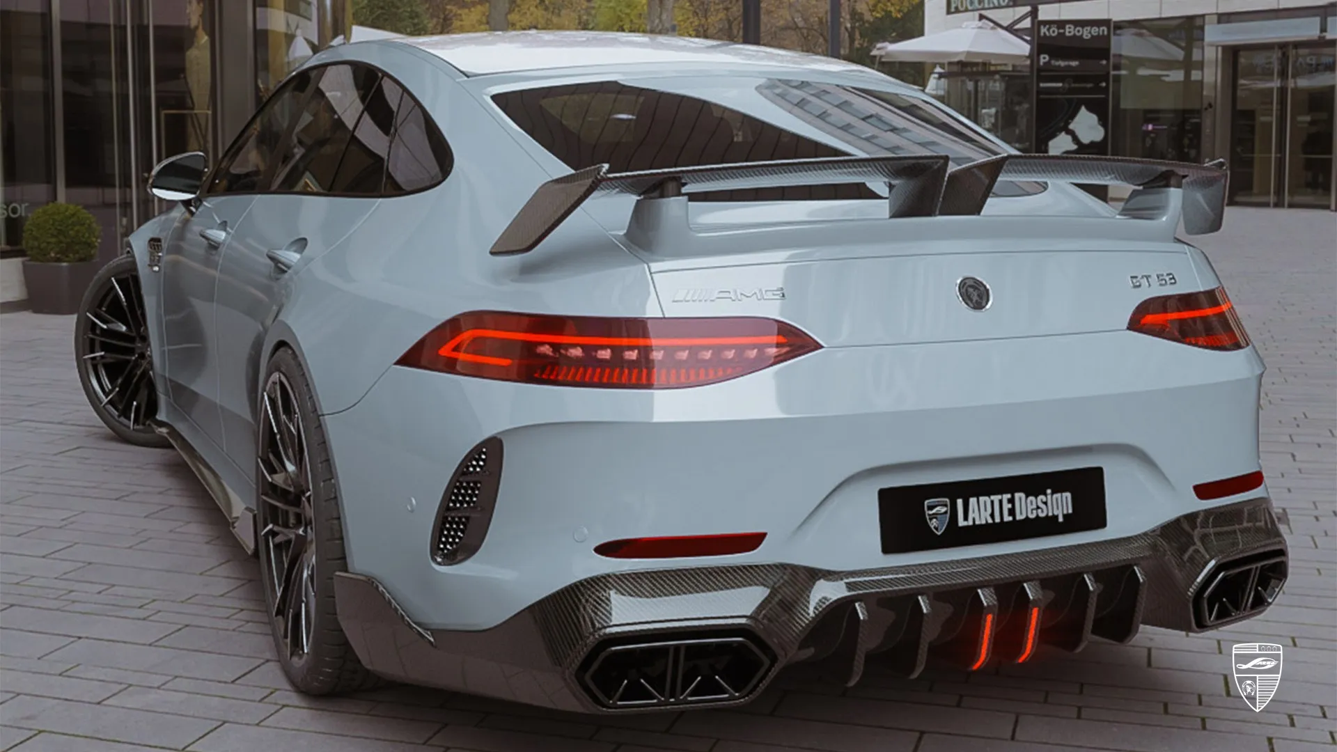 Mercedes GT 53 – Sammlerkit in Alpingrau Alpingrauer Mercedes GT 53 – Sammler-Tuningkit mit auffälligem Designpaket