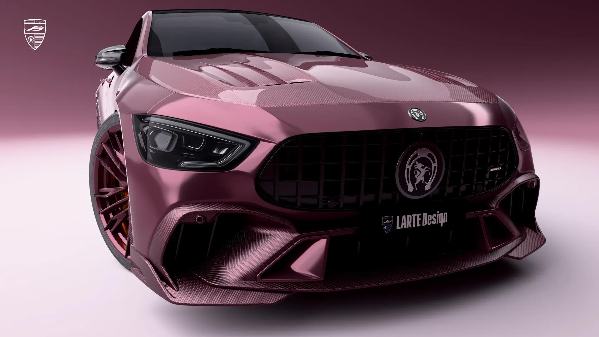 Mercedes GT Facelift: Frontansicht mit Panamericana‑Grill und maßgeschneideten Tuningdetails