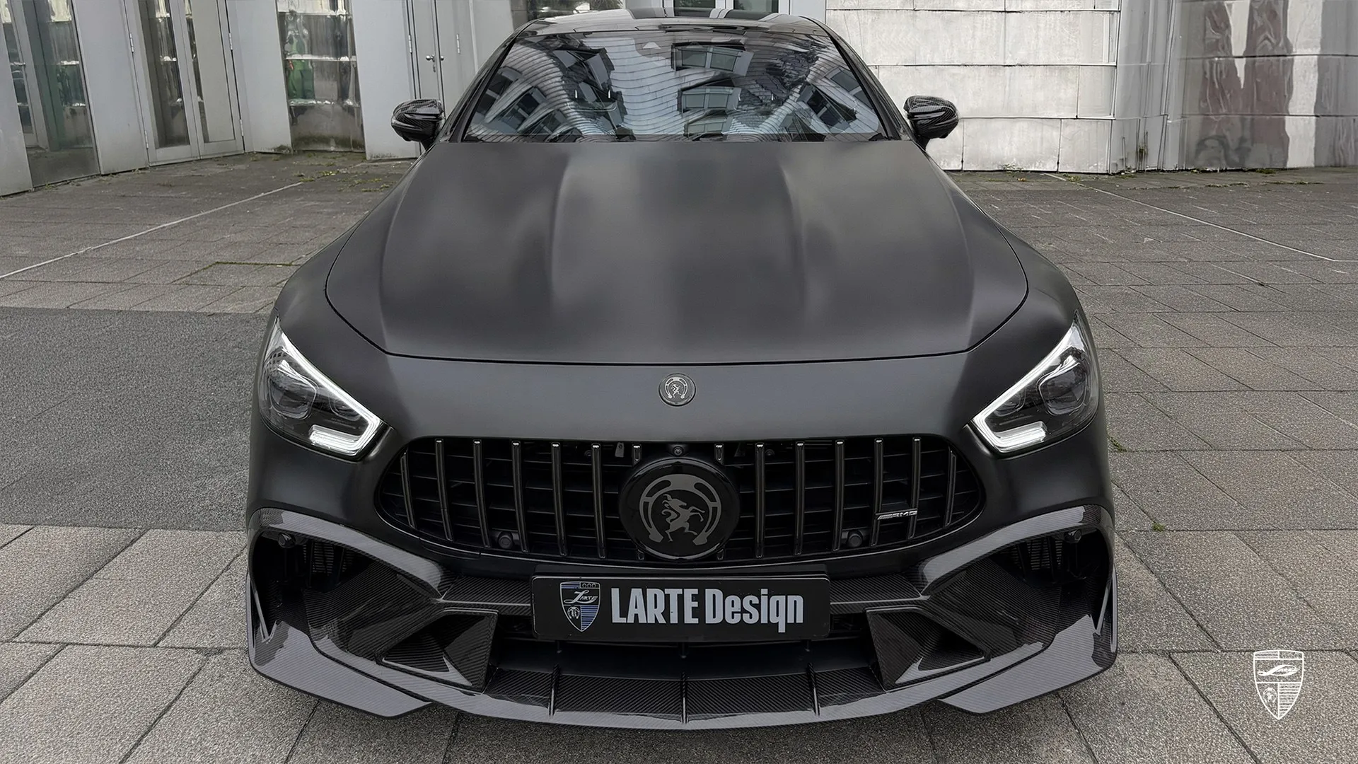 Mercedes X290 front view in black matte with premium custom exterior styling