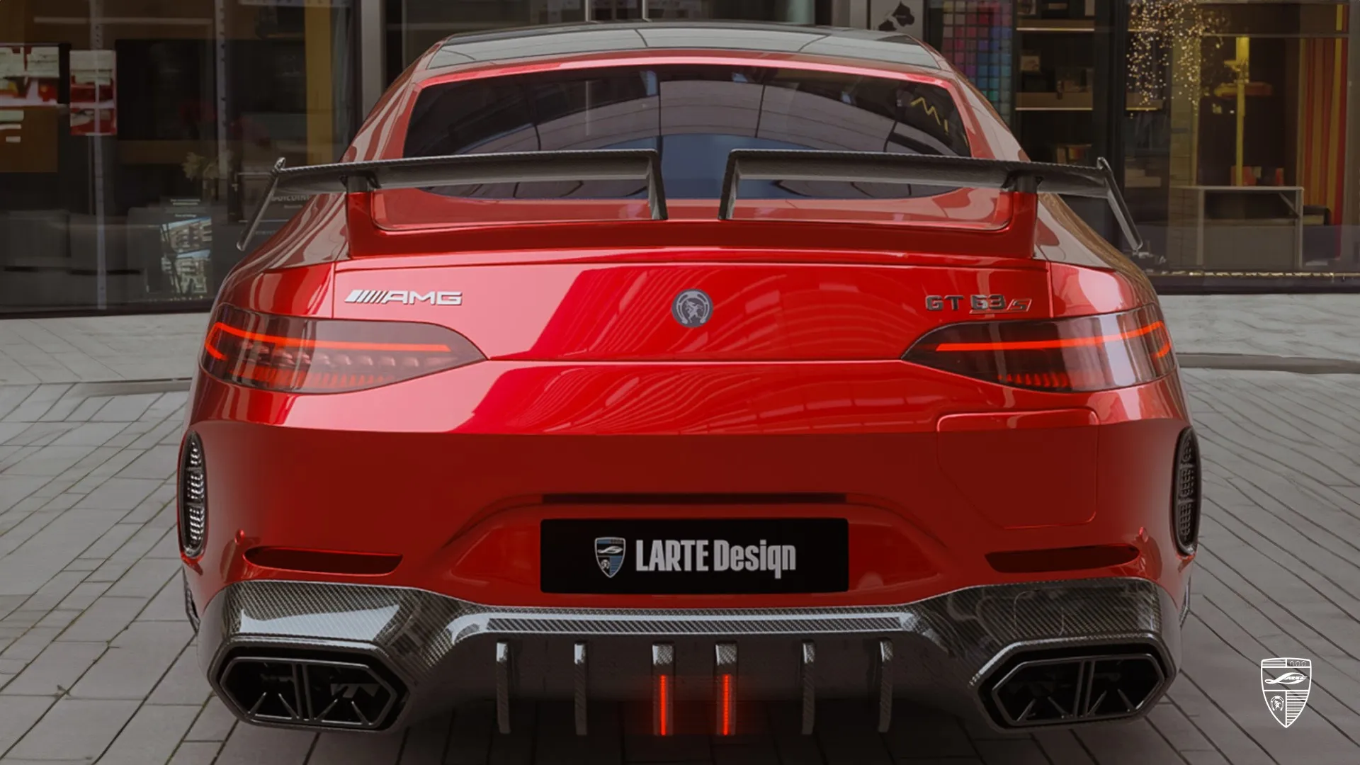Tuned Patagonia Red GT AMG 63 X290 — luxury gran turismo with aggressive street look