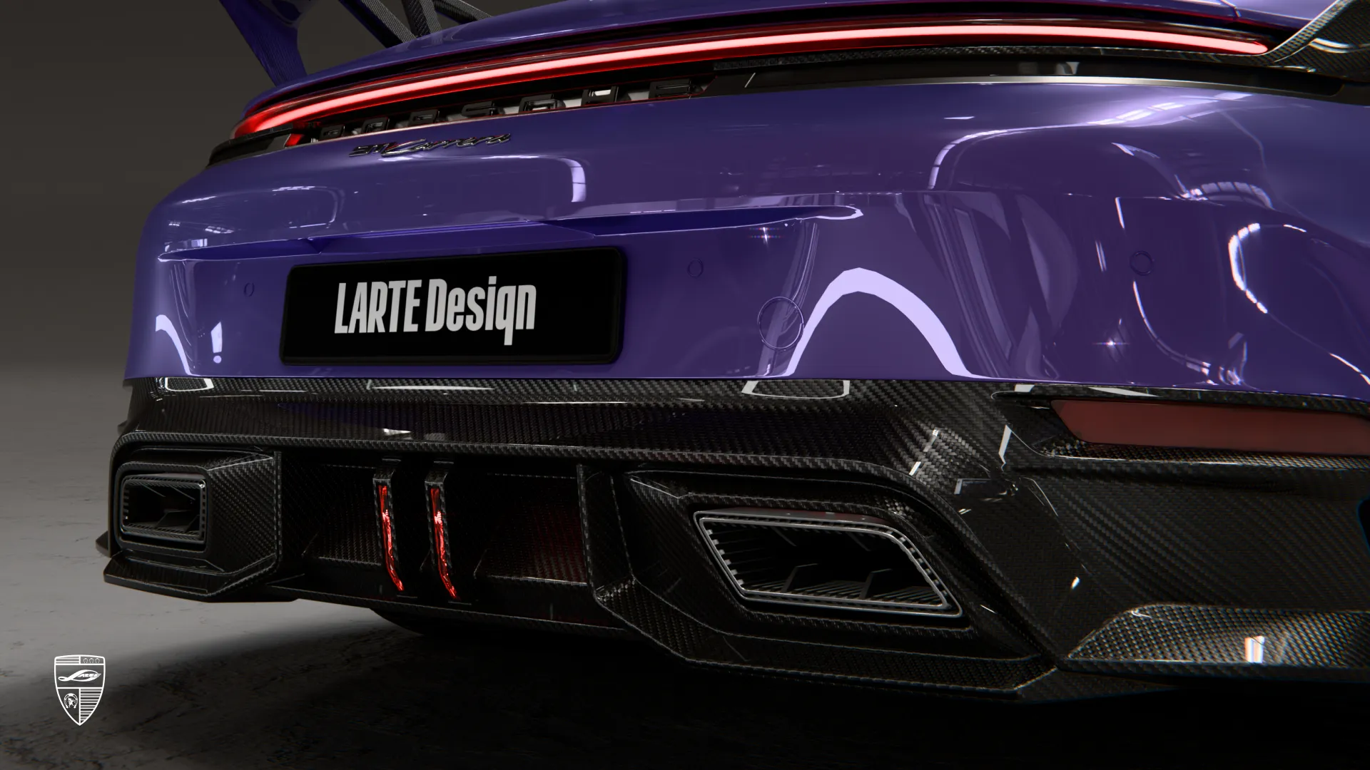 2025 Porsche 911 rear bumper detail with aggressive styling and custom exterior accents