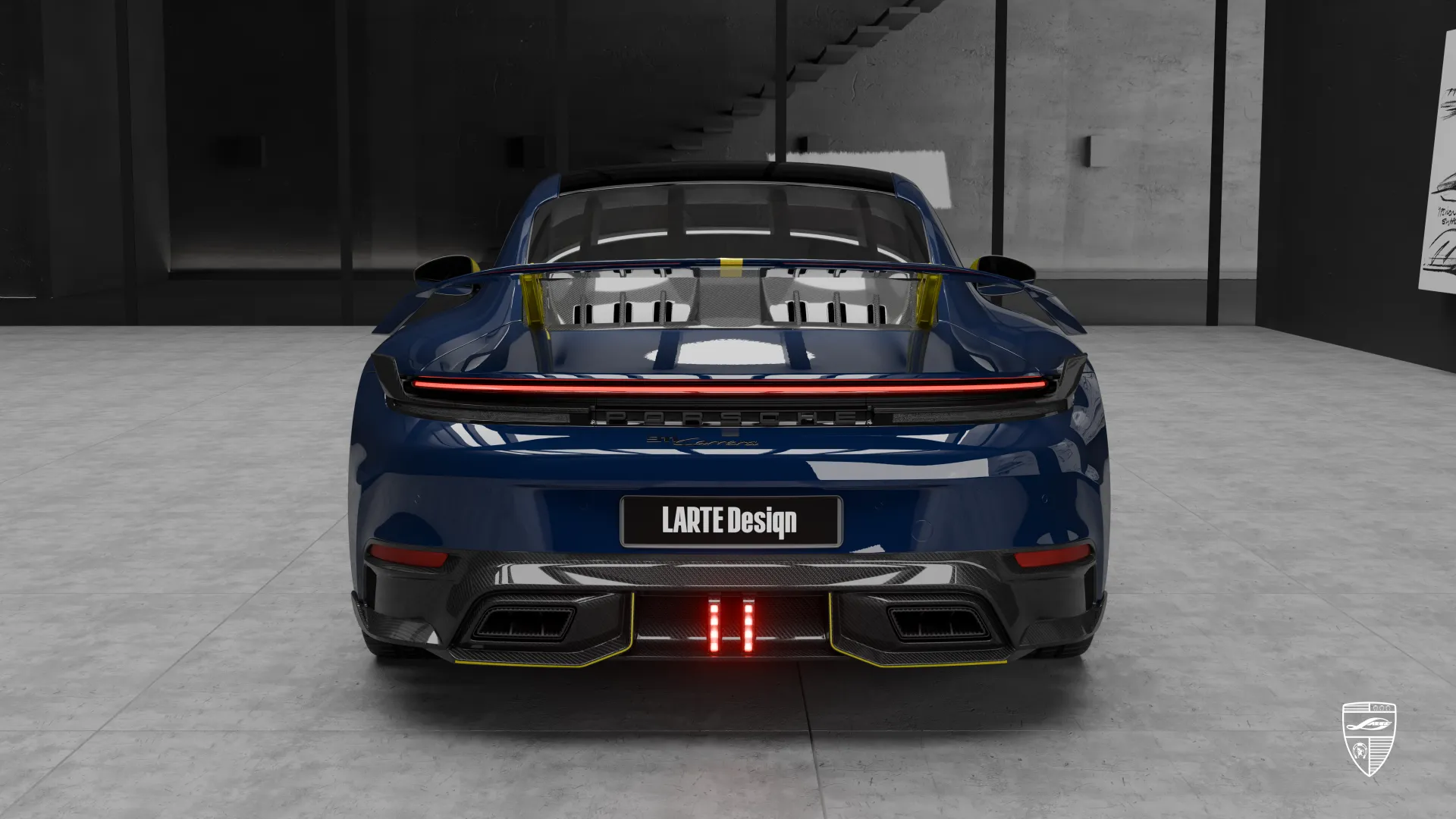 Facelift-Porsche 992.2 mit tracktauglichem Exterieur Tracktaugliches Upgrade für 2026 Porsche 911 Carrera 992.2 mit kraftvollem Facelift-Look