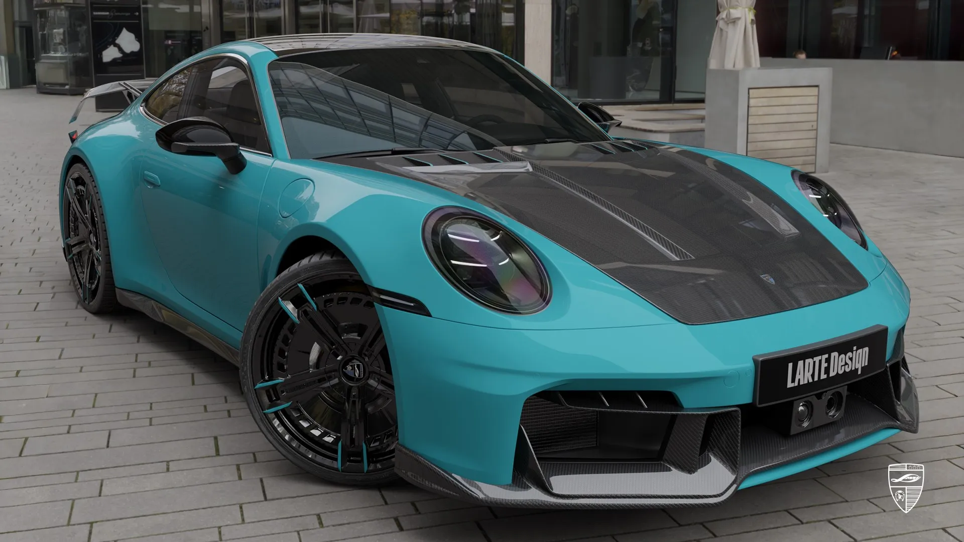 Custom Porsche 911 Carrera 992.2 – markantes, aber dezentes Styling in Olympblau