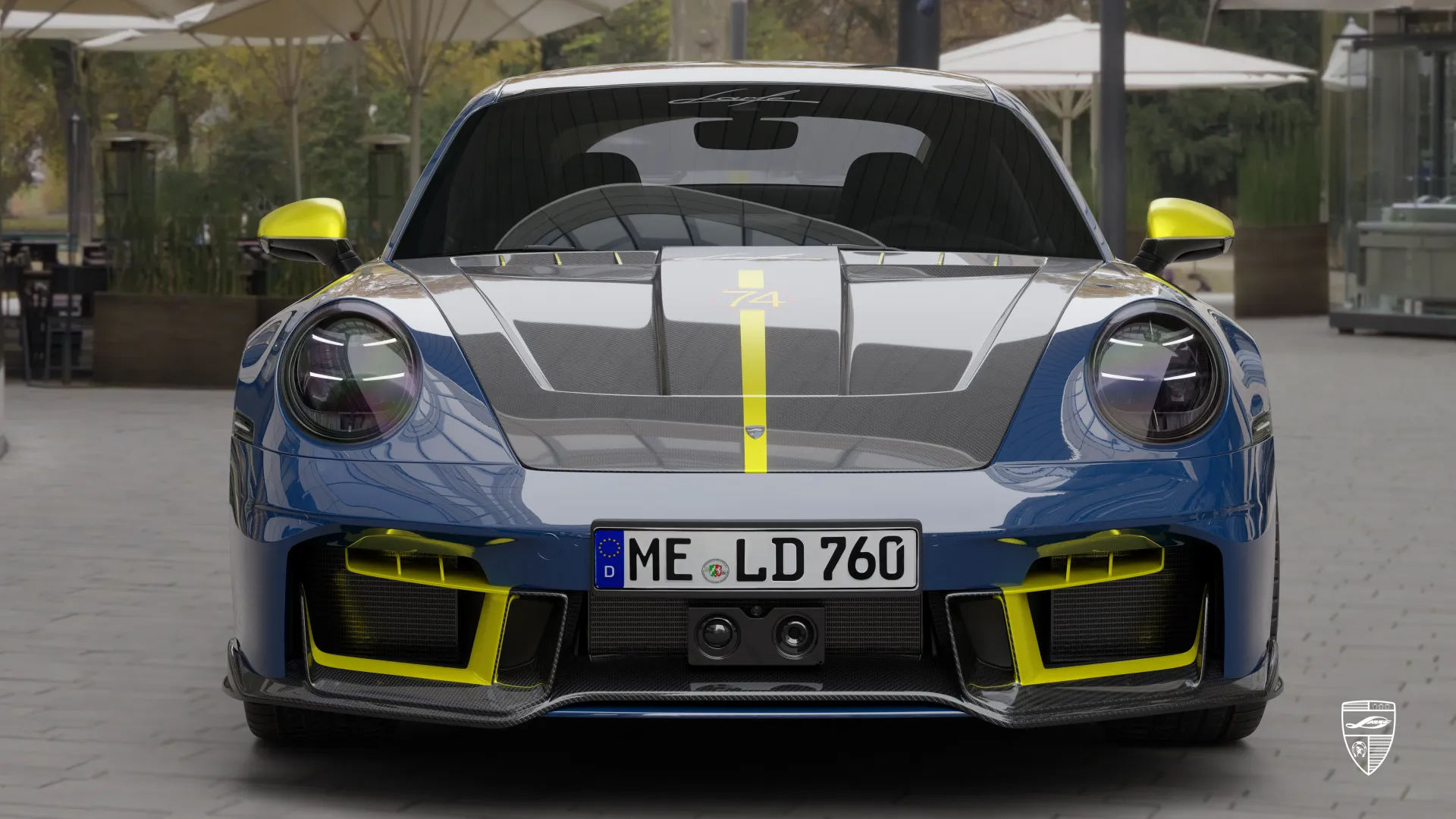 Dynamischer Look für Porsche 911 Carrera 992.2 Individualisierter Porsche 911 Carrera 992.2 – dynamisches Design mit aggressiver Straßenpräsenz