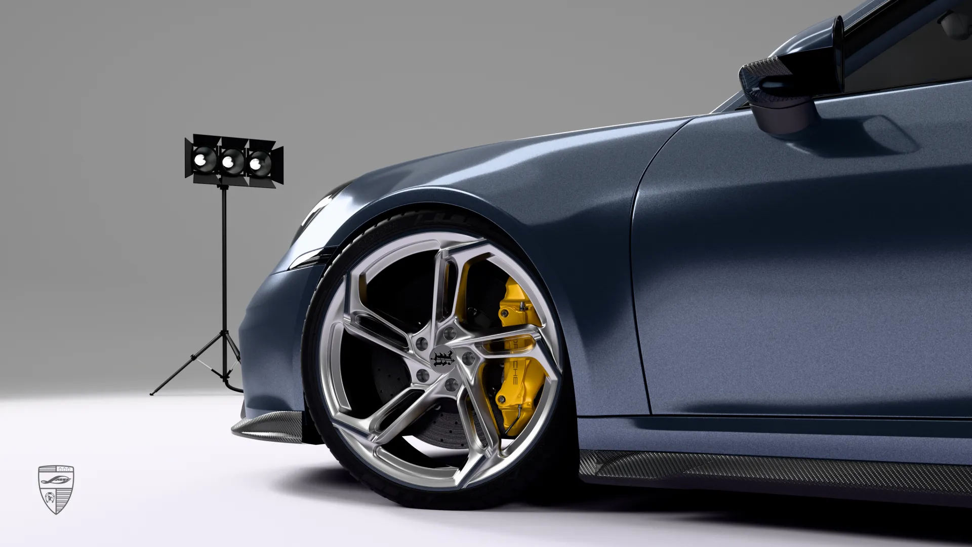 Porsche 911 Carrera with body kit upgrades and sporty styling package