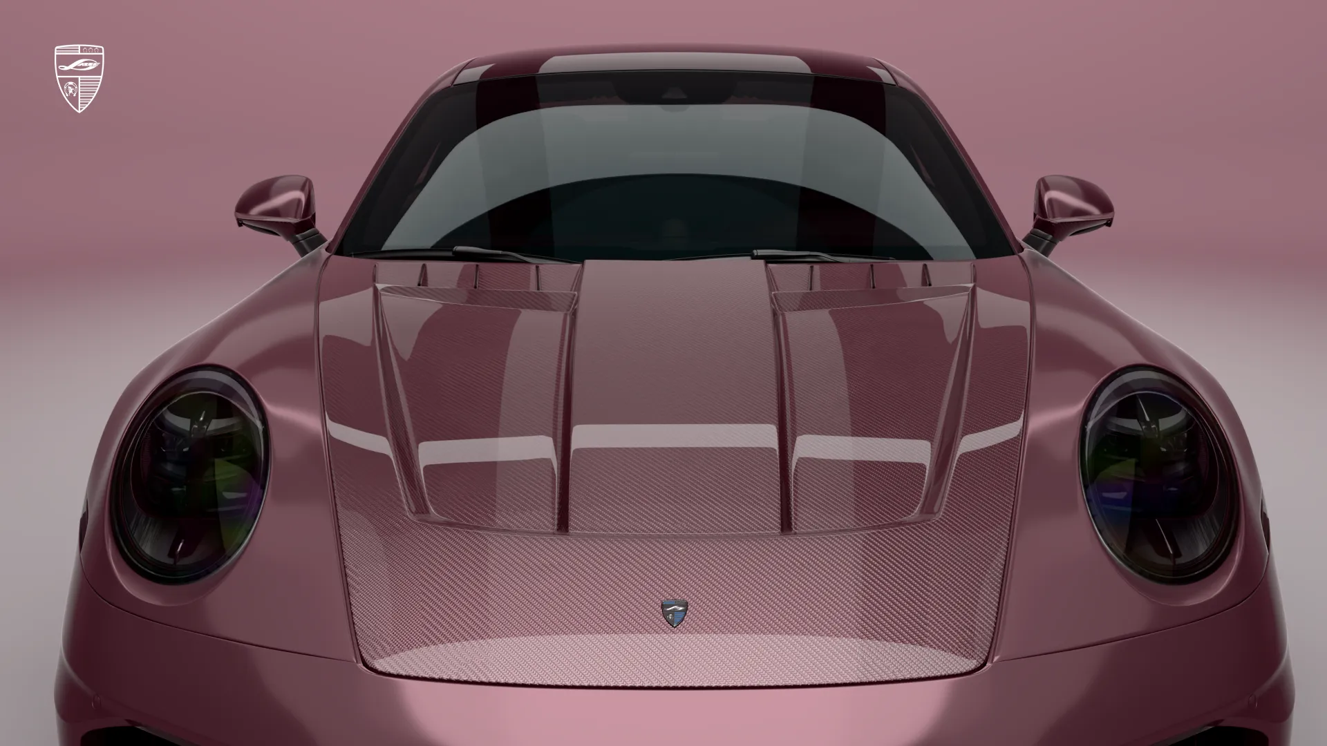 Porsche 911 Carrera mit klaren Linien auf der Motorhaube und modernem Exterieur