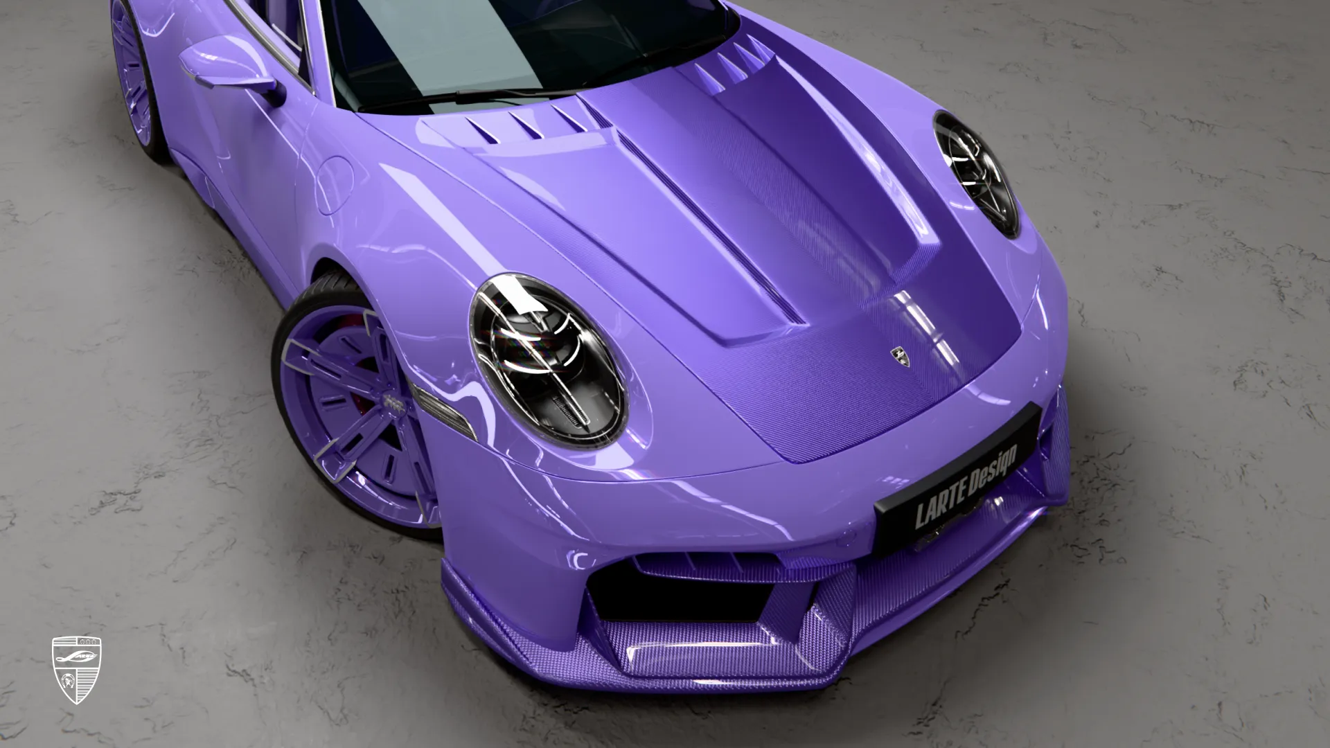 Porsche 911 custom colored with unique design elements and premium exterior upgrade styling