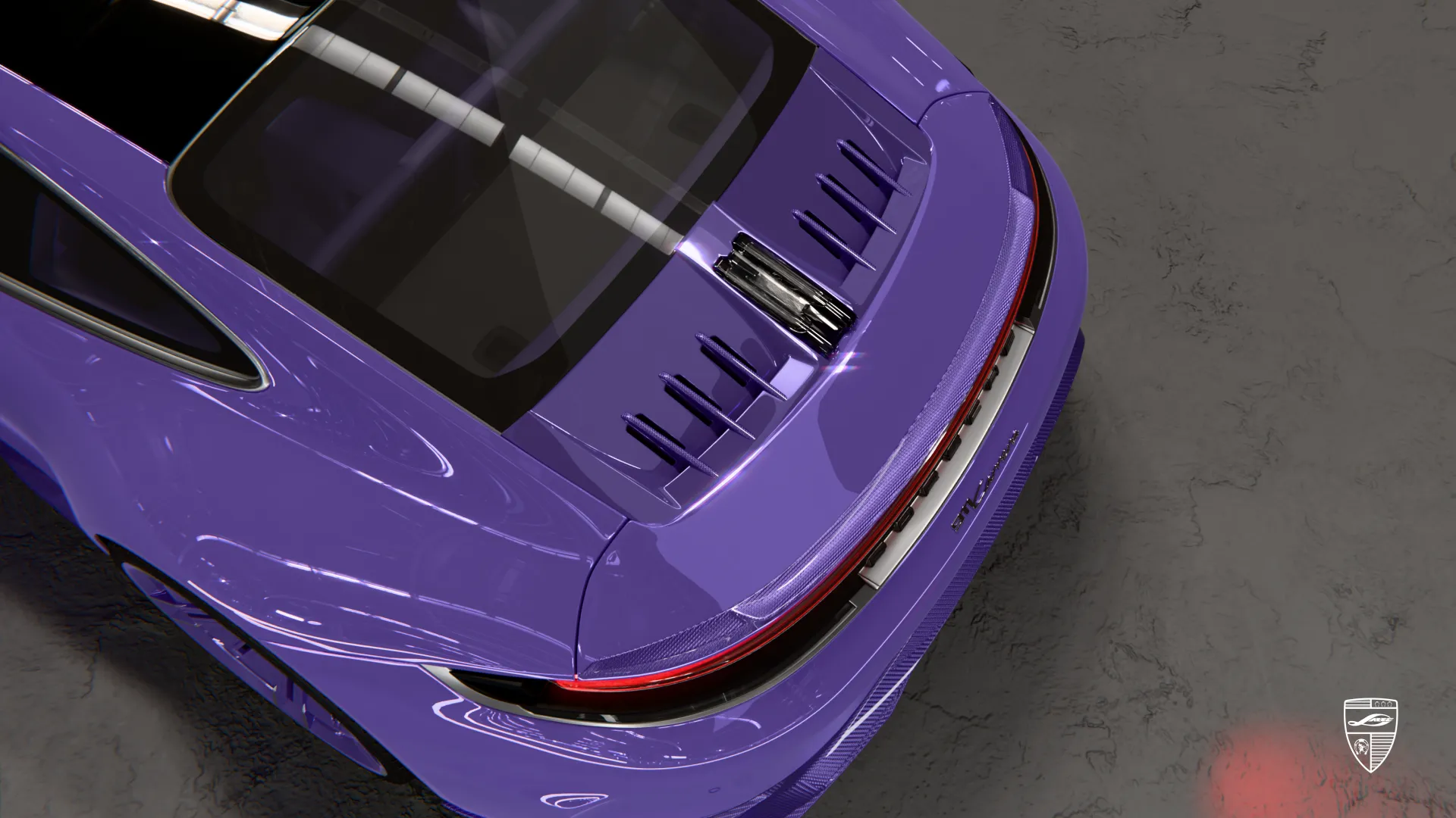 Porsche 911 exterior upgrade featuring custom engine cover detail and performance inspired styling