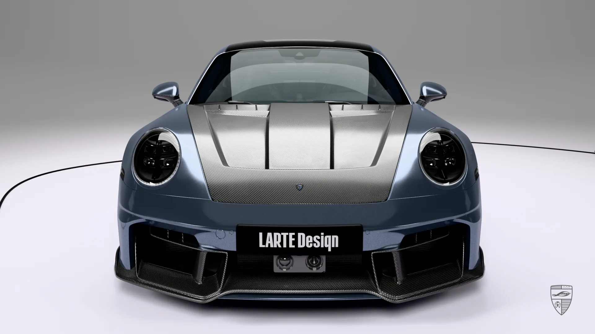Porsche 911 with modified custom styling and premium exterior accessories