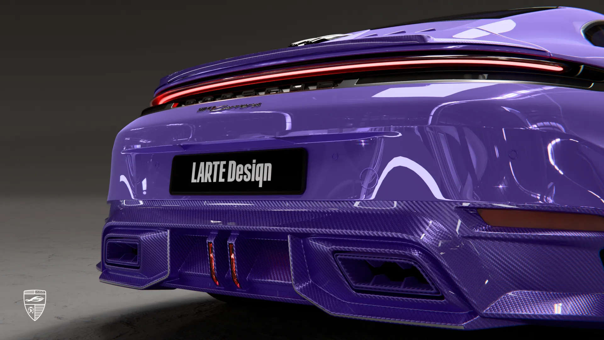 Porsche Carrera custom upgrade with rear diffuser detail and modified exterior design