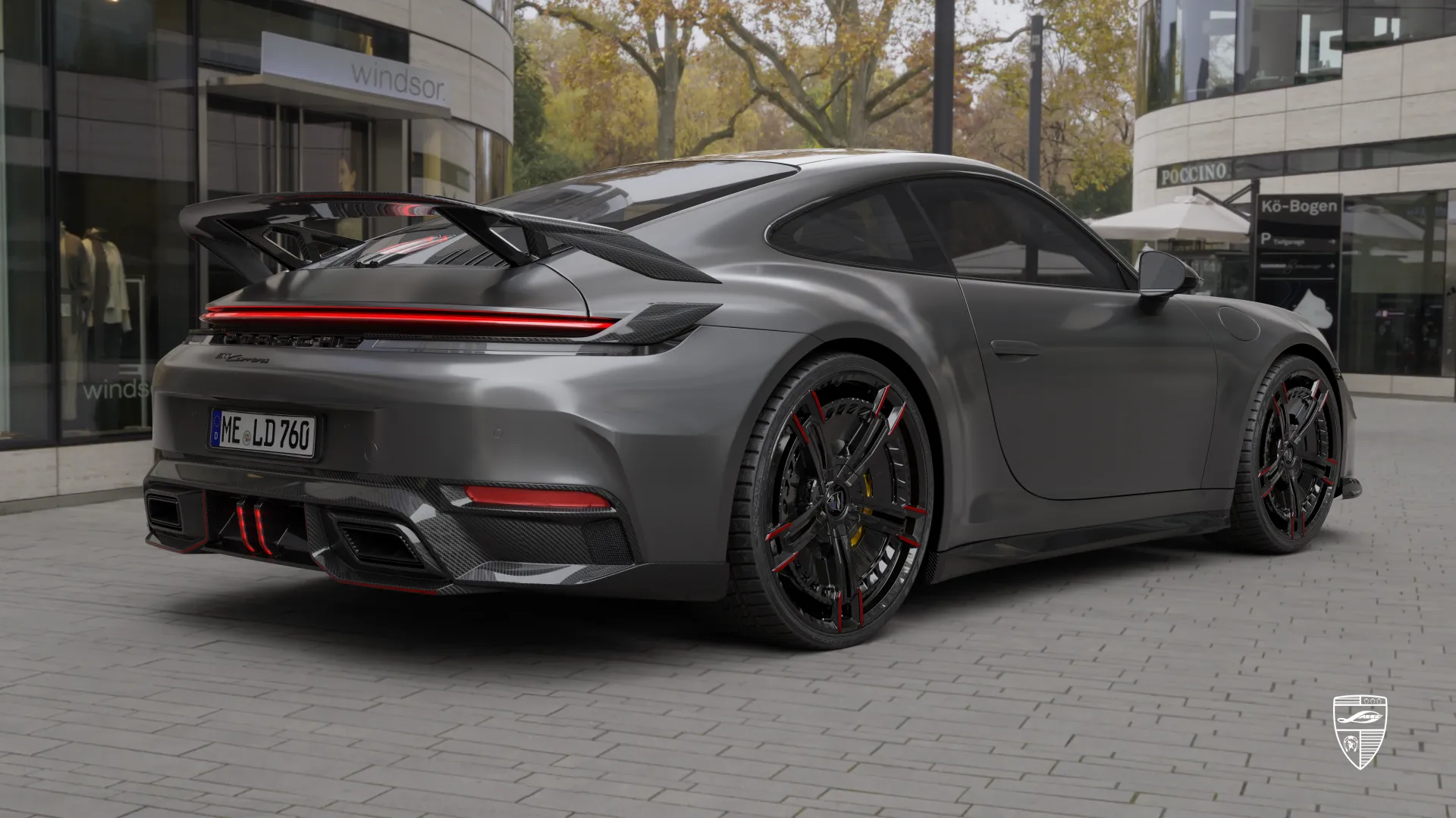 Facelift Porsche 911 Carrera 992.2 — silbernes Coupé mit Carbon-Details und modernem Look
