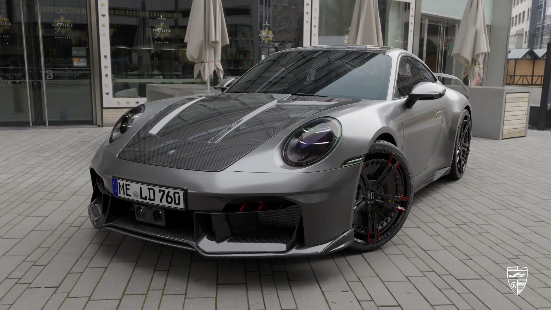Silberner Porsche 911 Carrera 992.2 – individuelles Facelift-Coupé mit sportlicher Eleganz