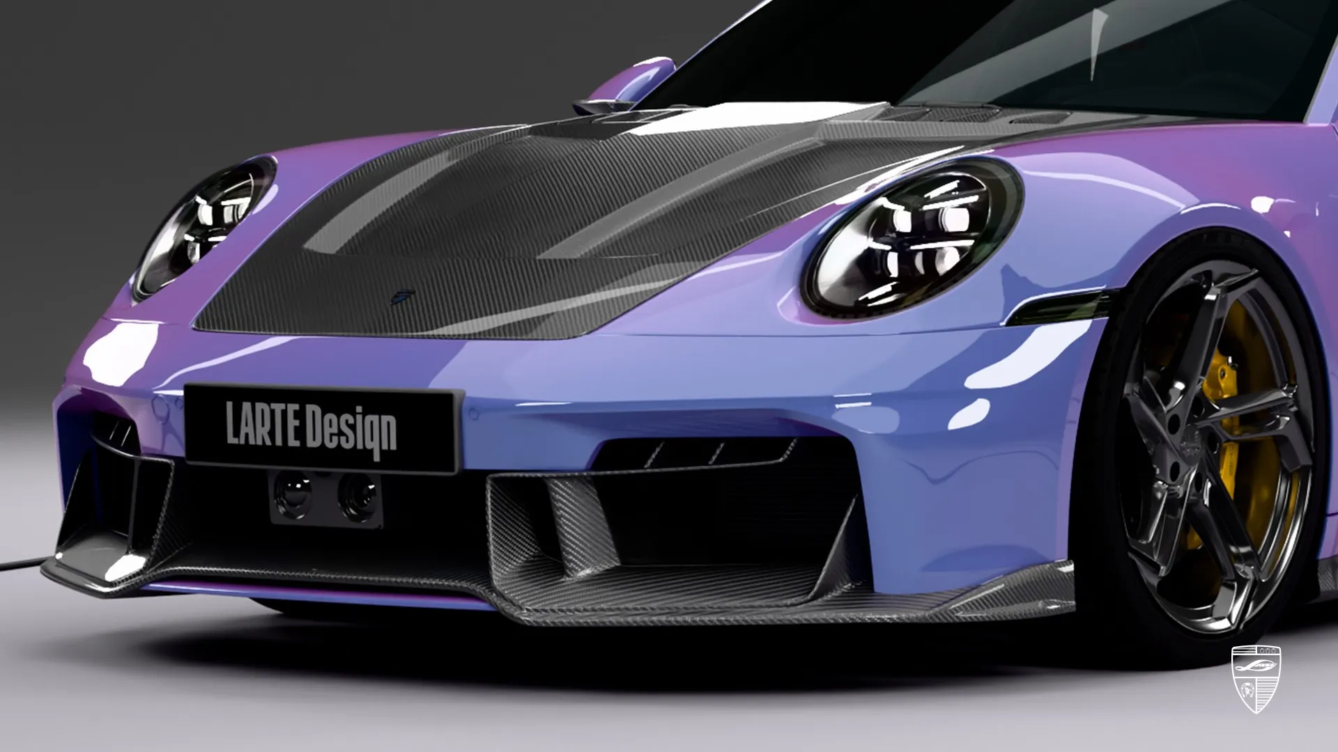 Violet 911 Carrera 992.2: custom‑built model featuring carbon pack and dynamic exterior design