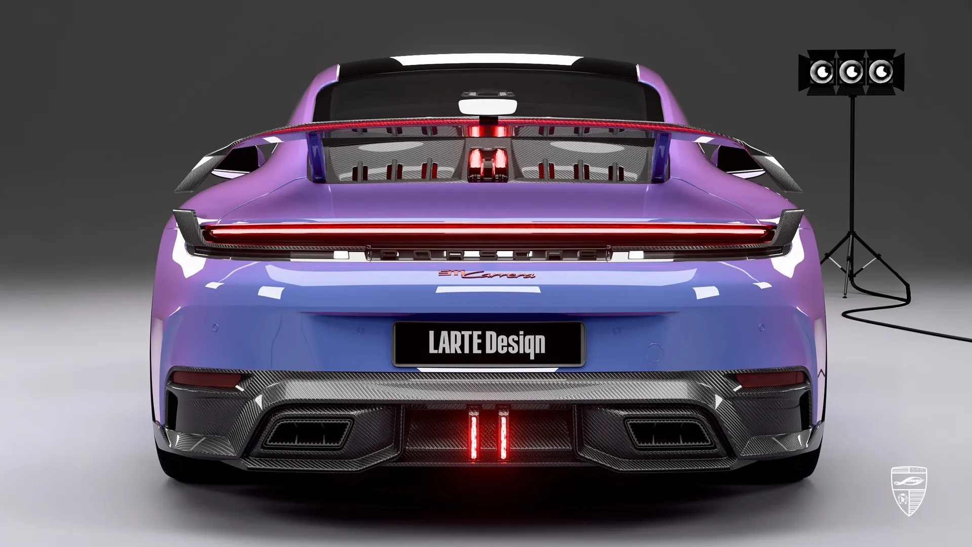 Porsche 911 Carrera 992.2 Violet — upgrade with LARTE appearance package and brutal sporty look