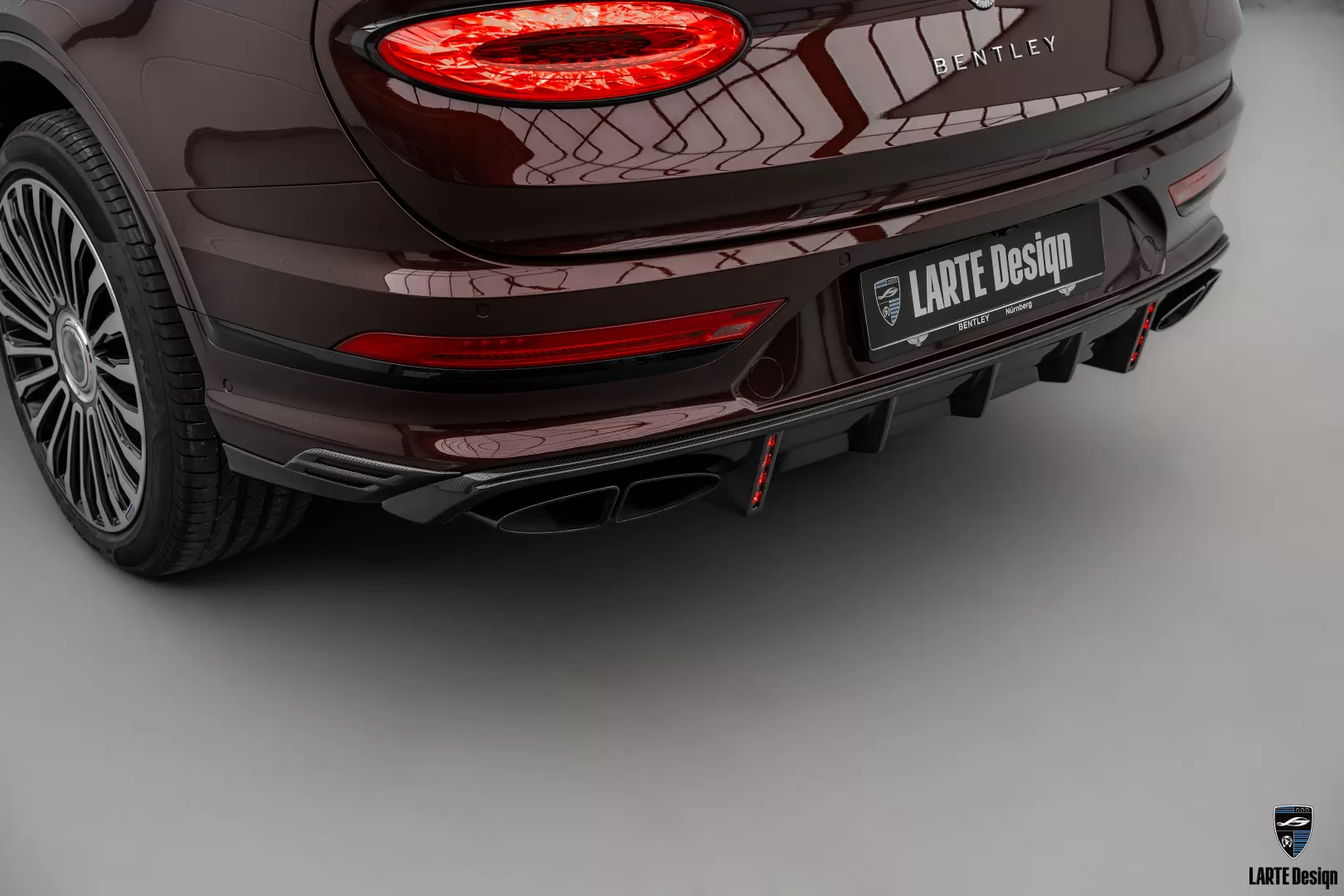 Carbon fiber rear bumper diffuser for Bentley Bentayga MLB