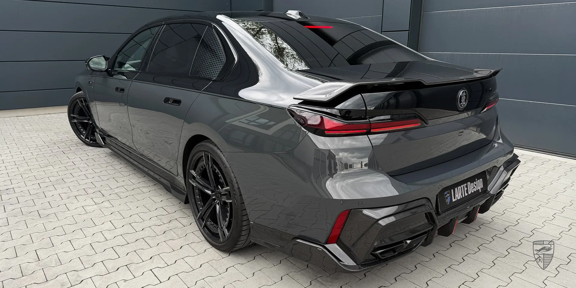 BMW 7 Series aero upgrade for enhanced profile and improved downforce through precision parts