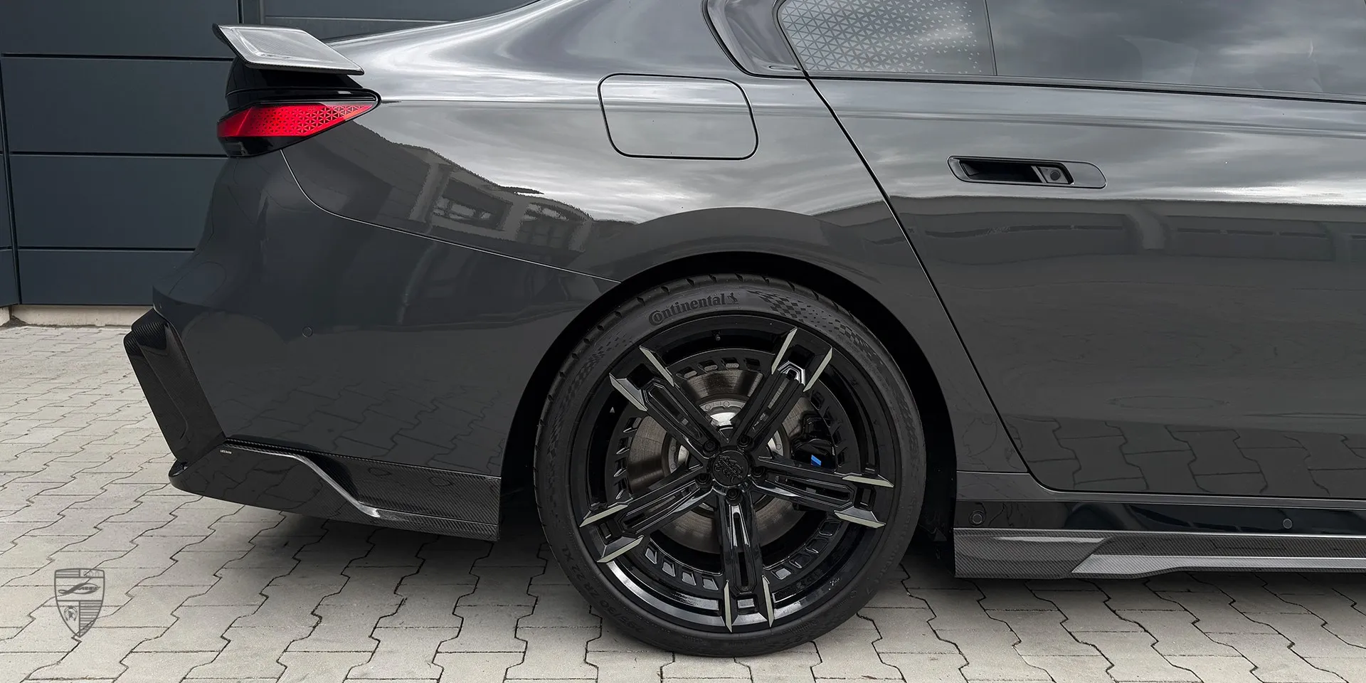 Carbon fiber body kit for BMW 7 Series shows lightweight construction with sharp modern detailing
