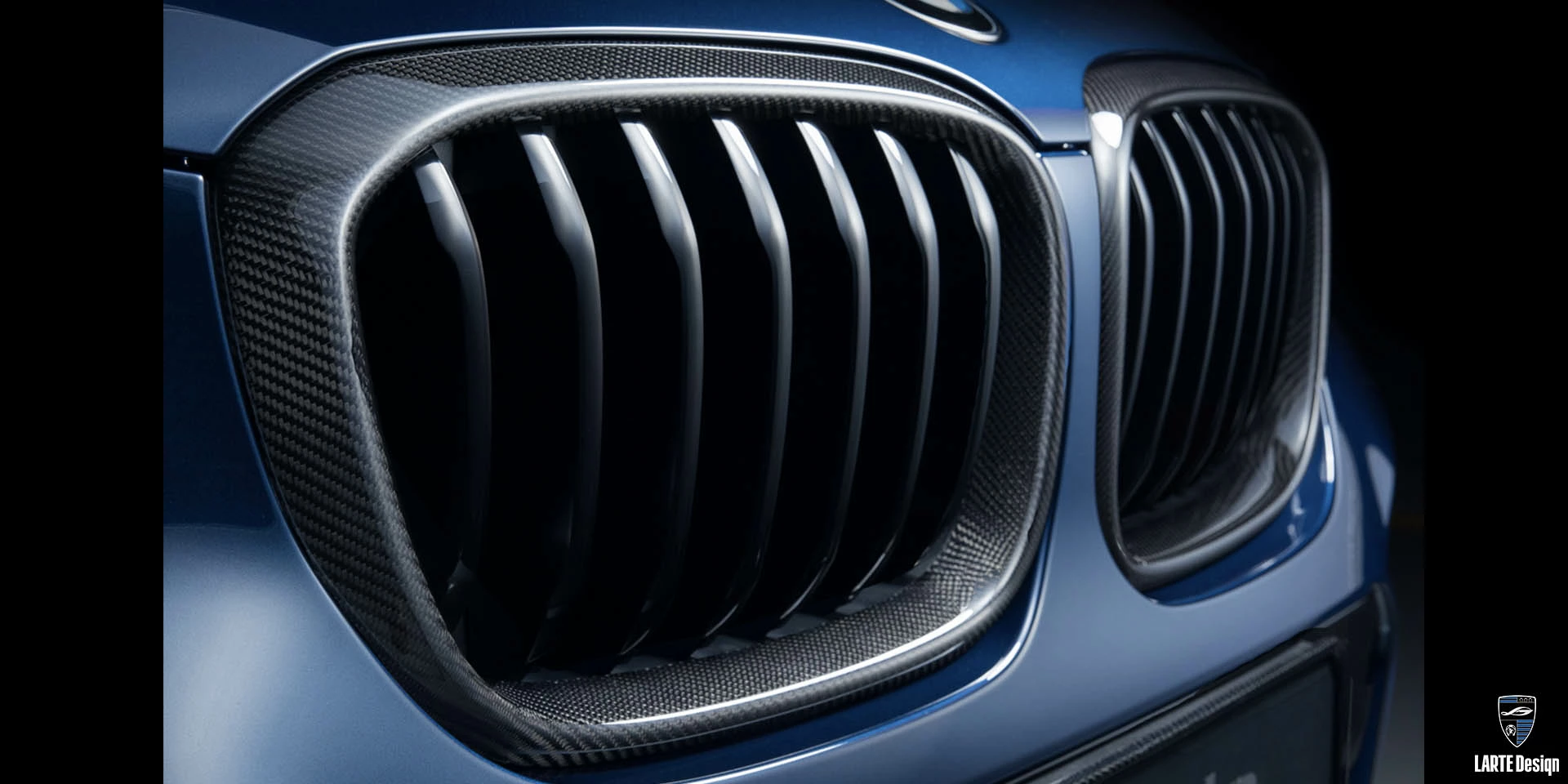Carbon-Nierenkühlergrill Frontstoßstangenverzierungen für BMW X3 G01 2018 - 2021