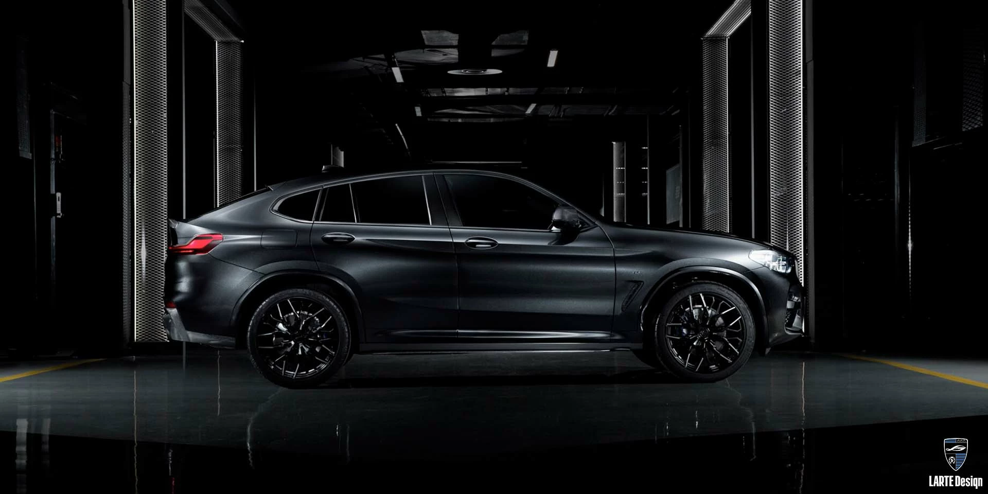 Kaufen Sie Serien-Schmiederäder und einen Kohlefaser-Spoiler für BMW X4 G02 Carbon Black Metallic