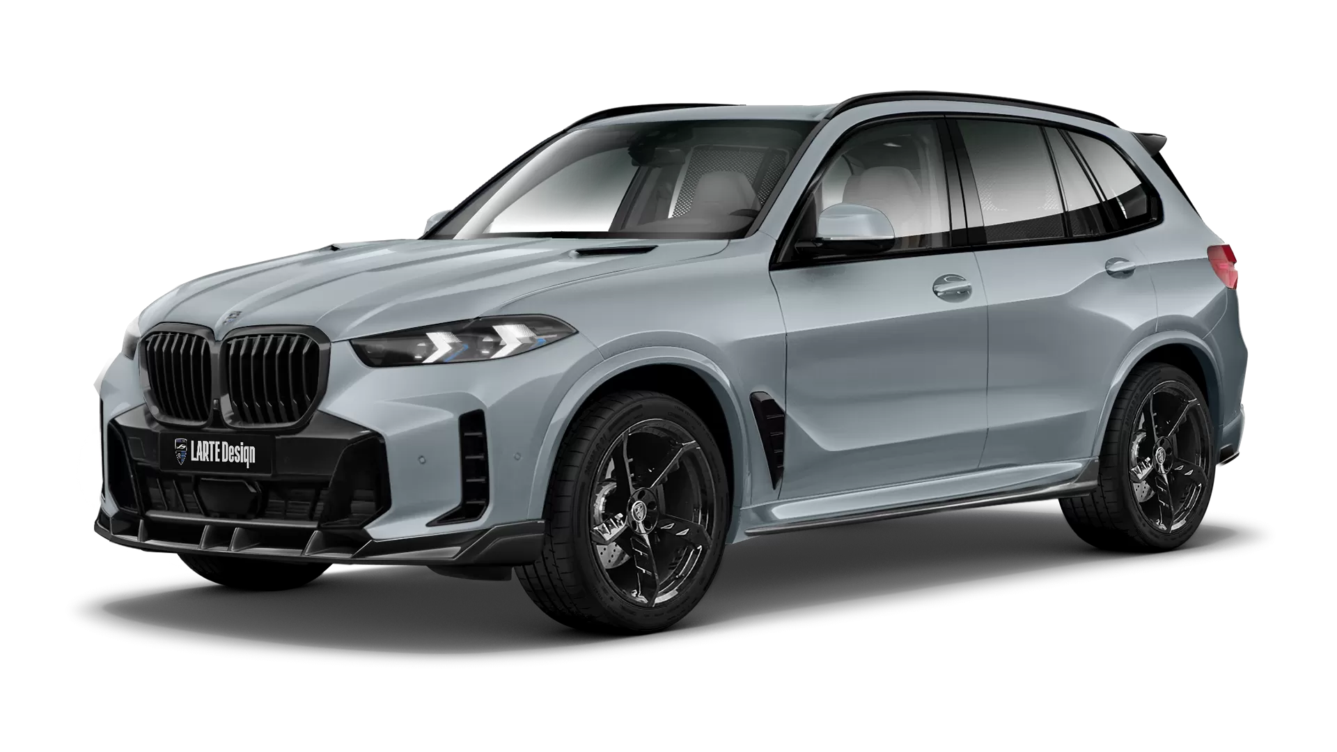 BMW X5 G05 LCI Facelift with painted body kit: front view shown in Frozen Pure Grey