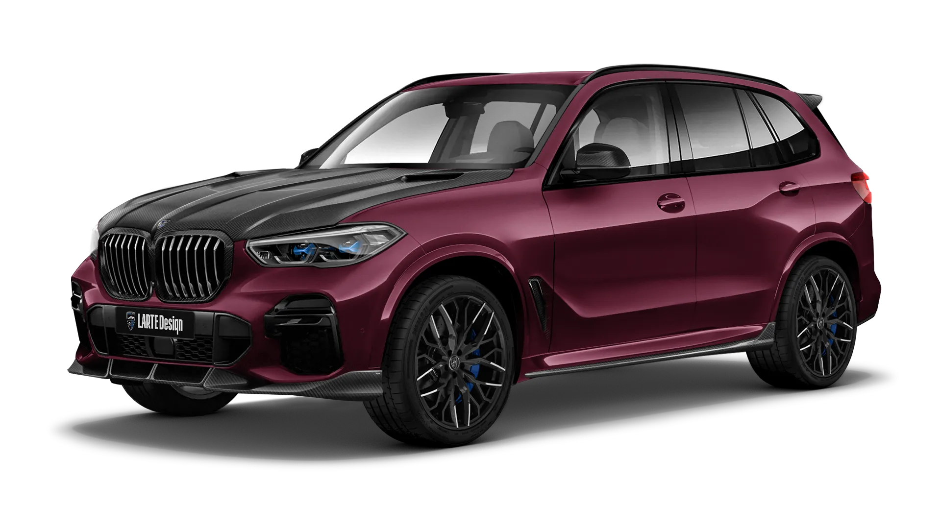 BMW X5 G05 2019 - 2023 mit Karbon-Karosserie-Kit: Frontansicht in Ametrine