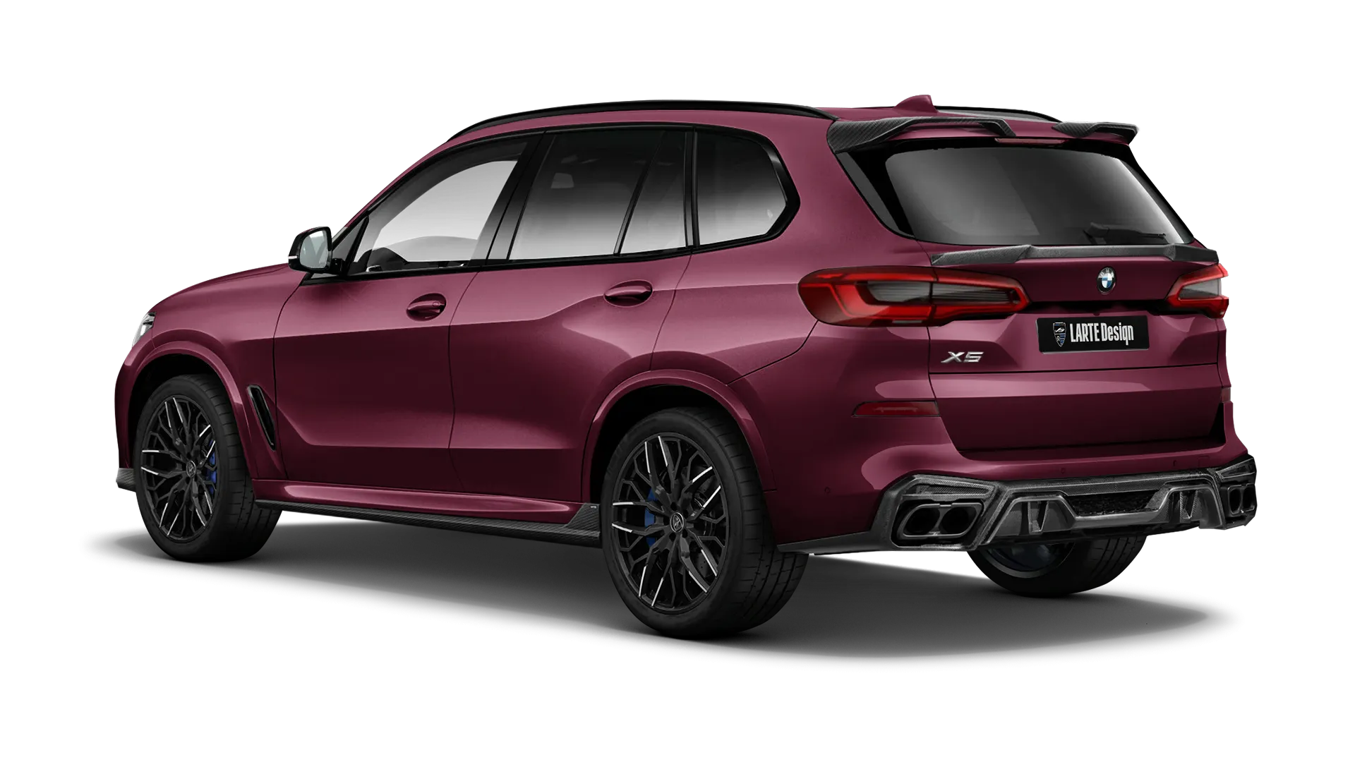 BMW X5 G05 2019 - 2023 mit Karbon-Karosserie-Kit: Rückansicht in Ametrine