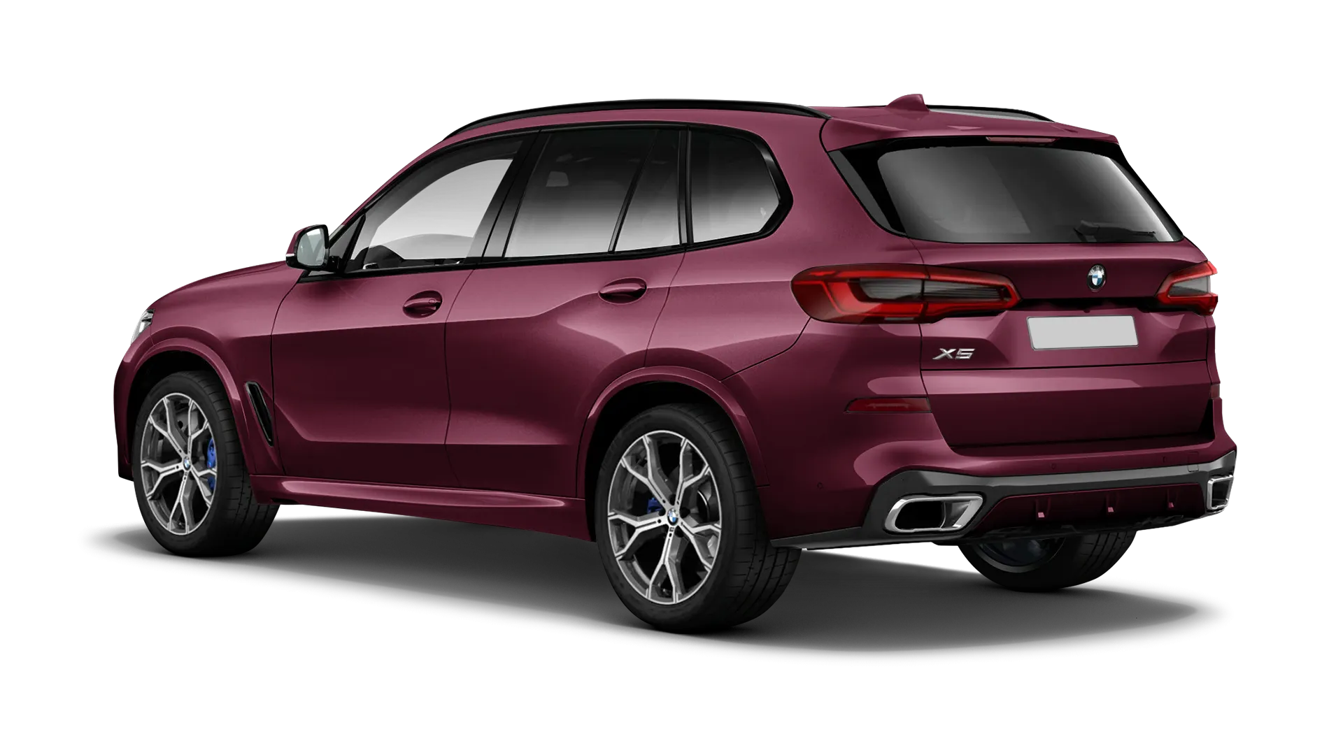 BMW X5 G05 2019 - 2023 serienmäßige Rückansicht in Ametrine Farbe