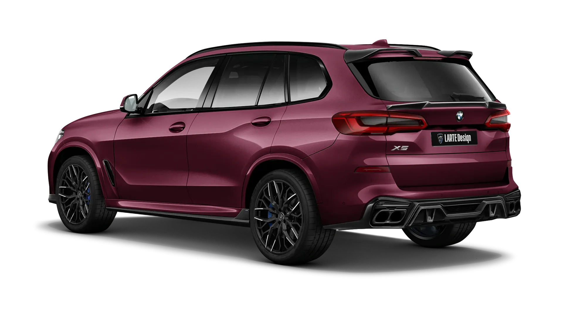 BMW X5 G05 2019 - 2023 mit lackiertem Karosserie-Kit: Rückansicht in Ametrine