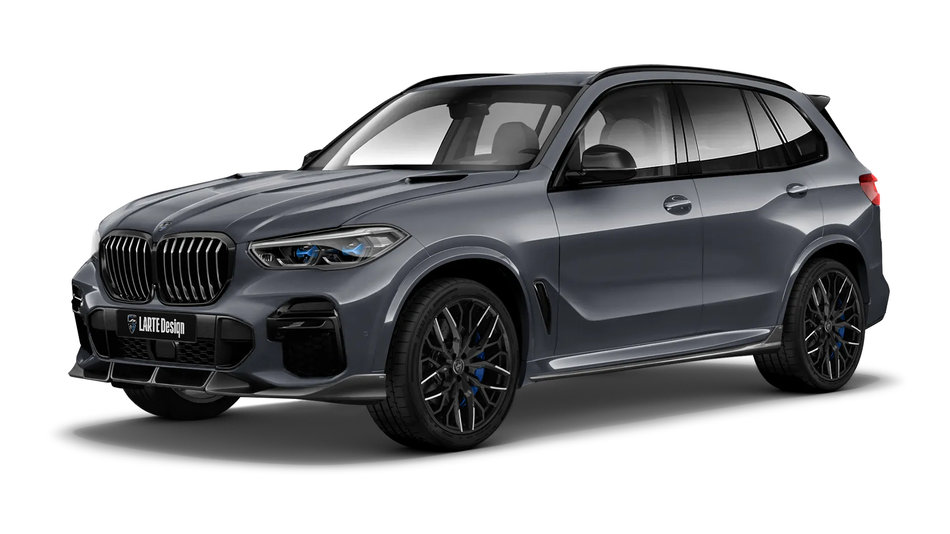 BMW X5 G05 2019 - 2023 mit lackiertem Karosserie-Kit: Frontansicht in Arctic Gray