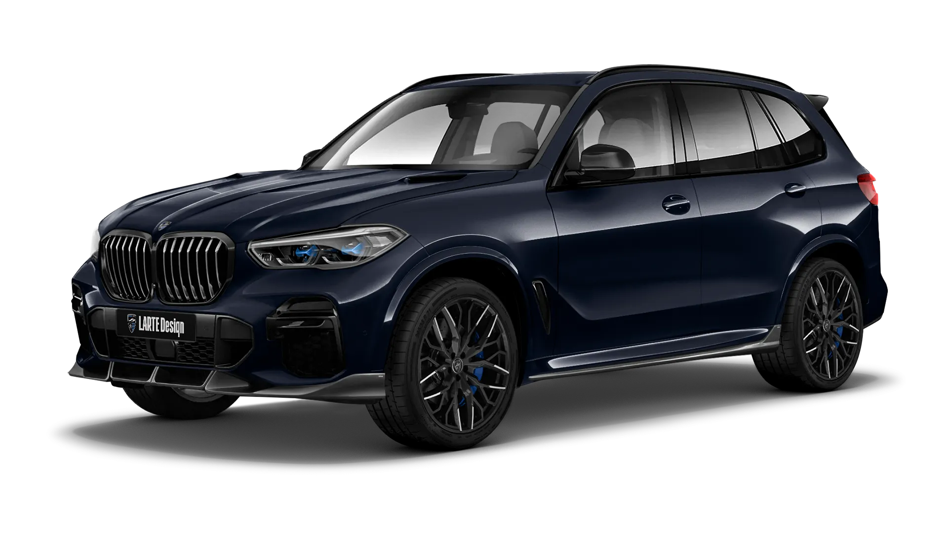 BMW X5 G05 2019 - 2023 mit lackiertem Karosserie-Kit: Frontansicht in Carbon Black