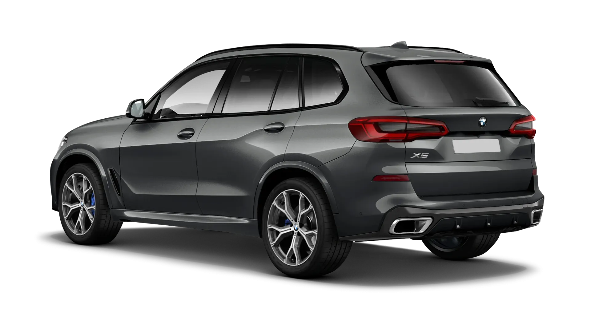 BMW X5 G05 2019 - 2023 mit lackiertem Karosserie-Kit: Rückansicht in Dravit Gray