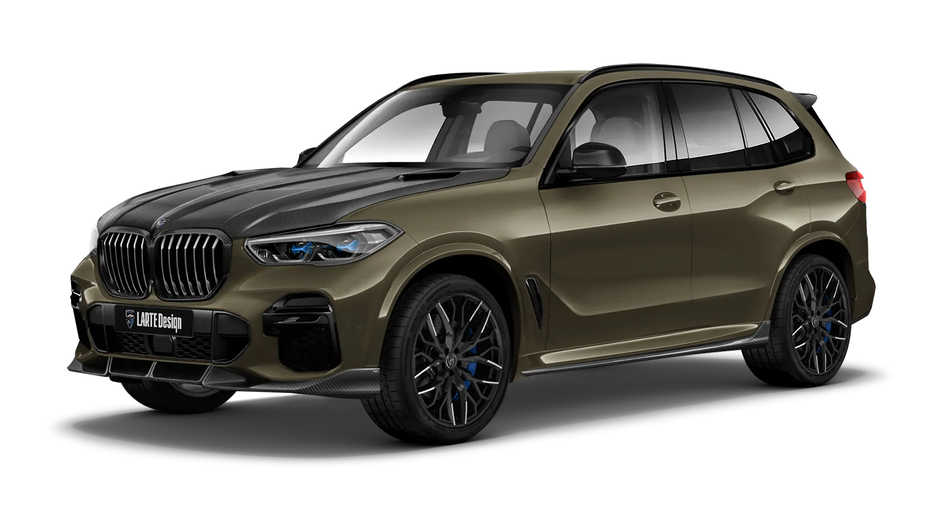 BMW X5 G05 2019 - 2023 mit Karbon-Karosserie-Kit: Frontansicht in Manhattan