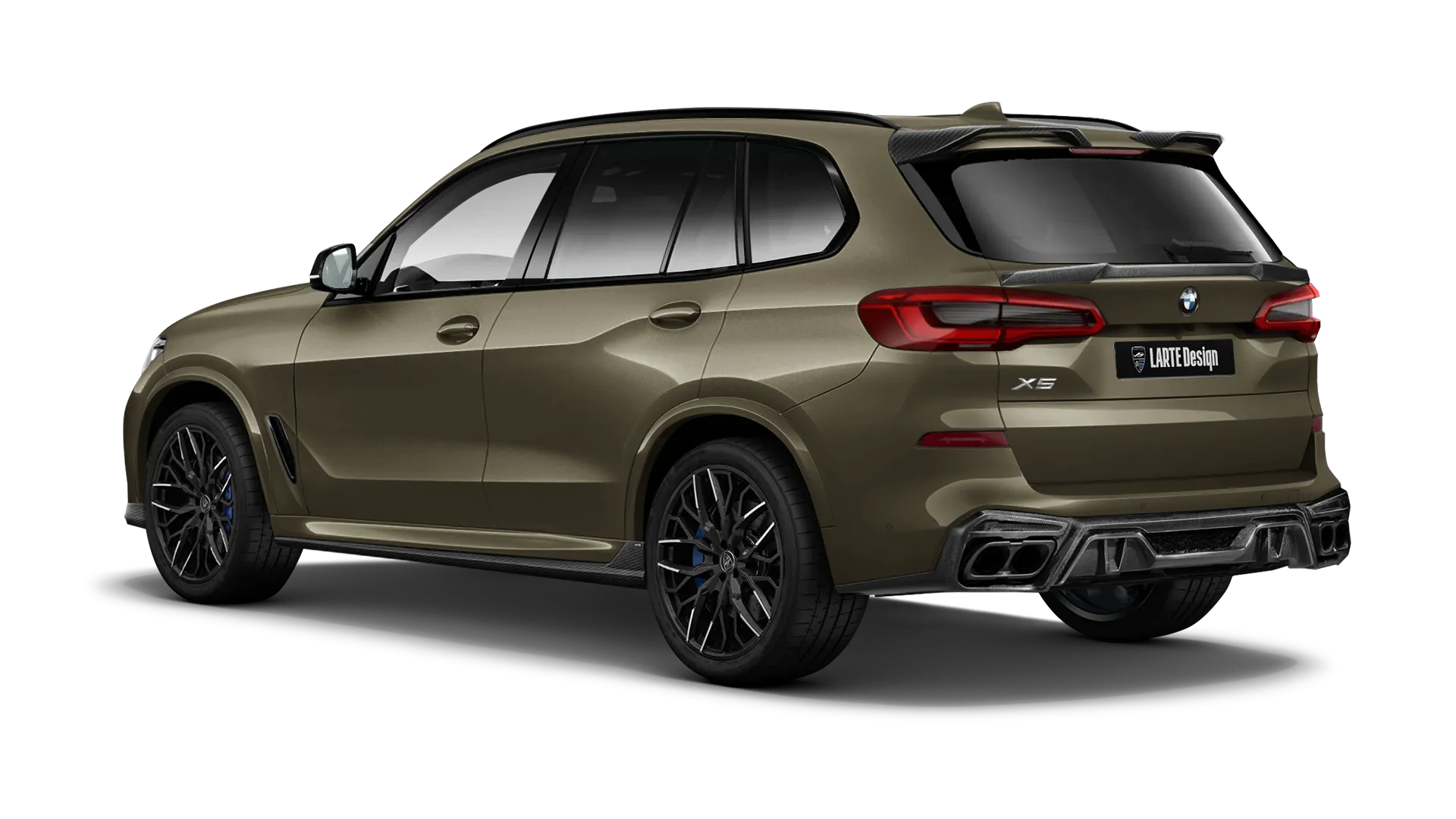 BMW X5 G05 2019 - 2023 mit Karbon-Karosserie-Kit: Rückansicht in Manhattan