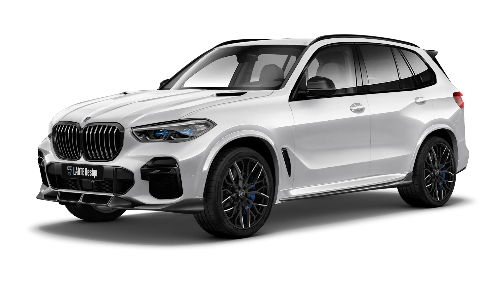 BMW X5 G05 2019 - 2023 mit lackiertem Karosserie-Kit: Frontansicht in Mineral White