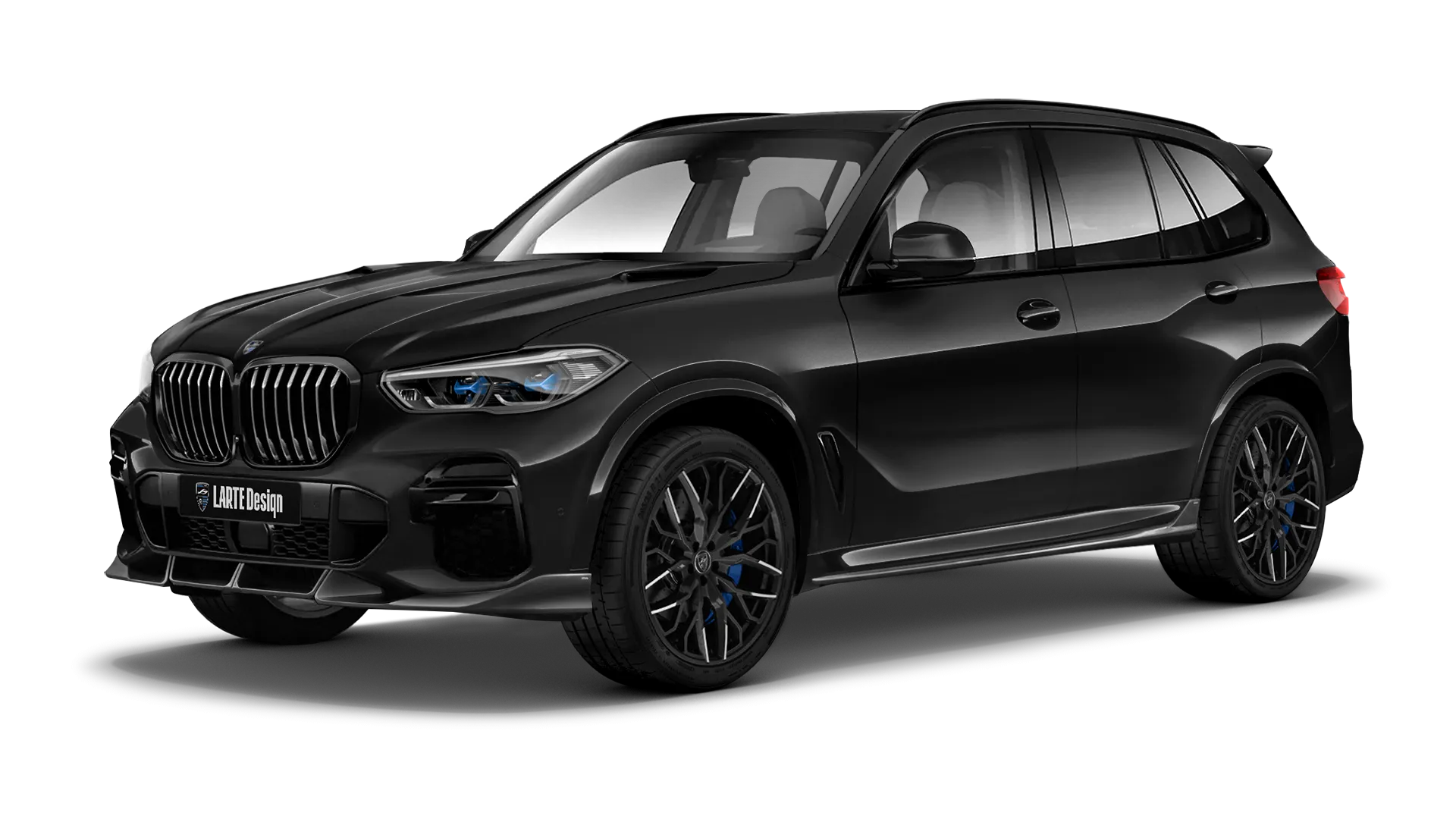 BMW X5 G05 2019 - 2023 mit lackiertem Karosserie-Kit: Frontansicht in Sapphire Black