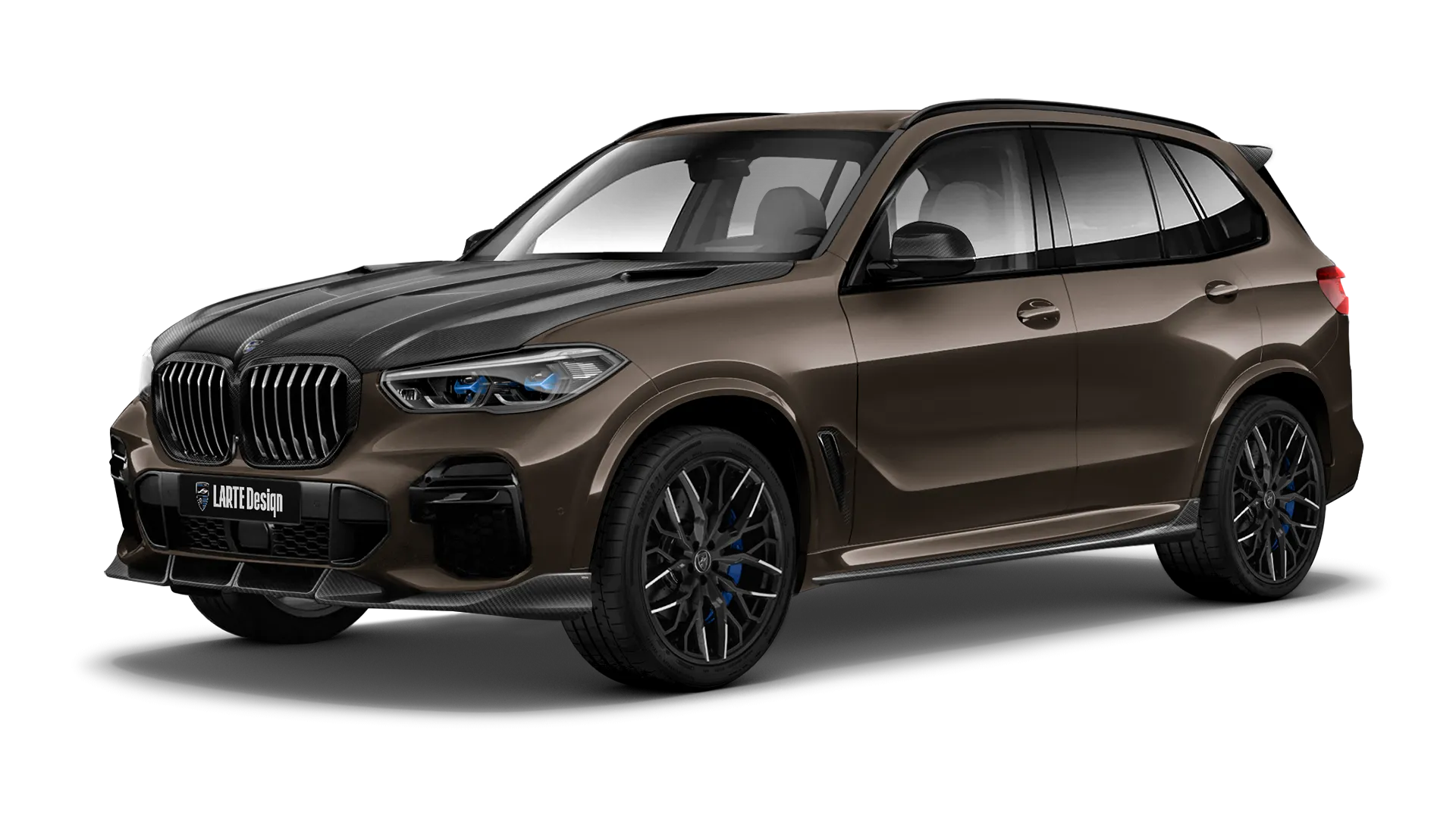 BMW X5 G05 2019 - 2023 mit Karbon-Karosserie-Kit: Frontansicht in Sparkling Brown