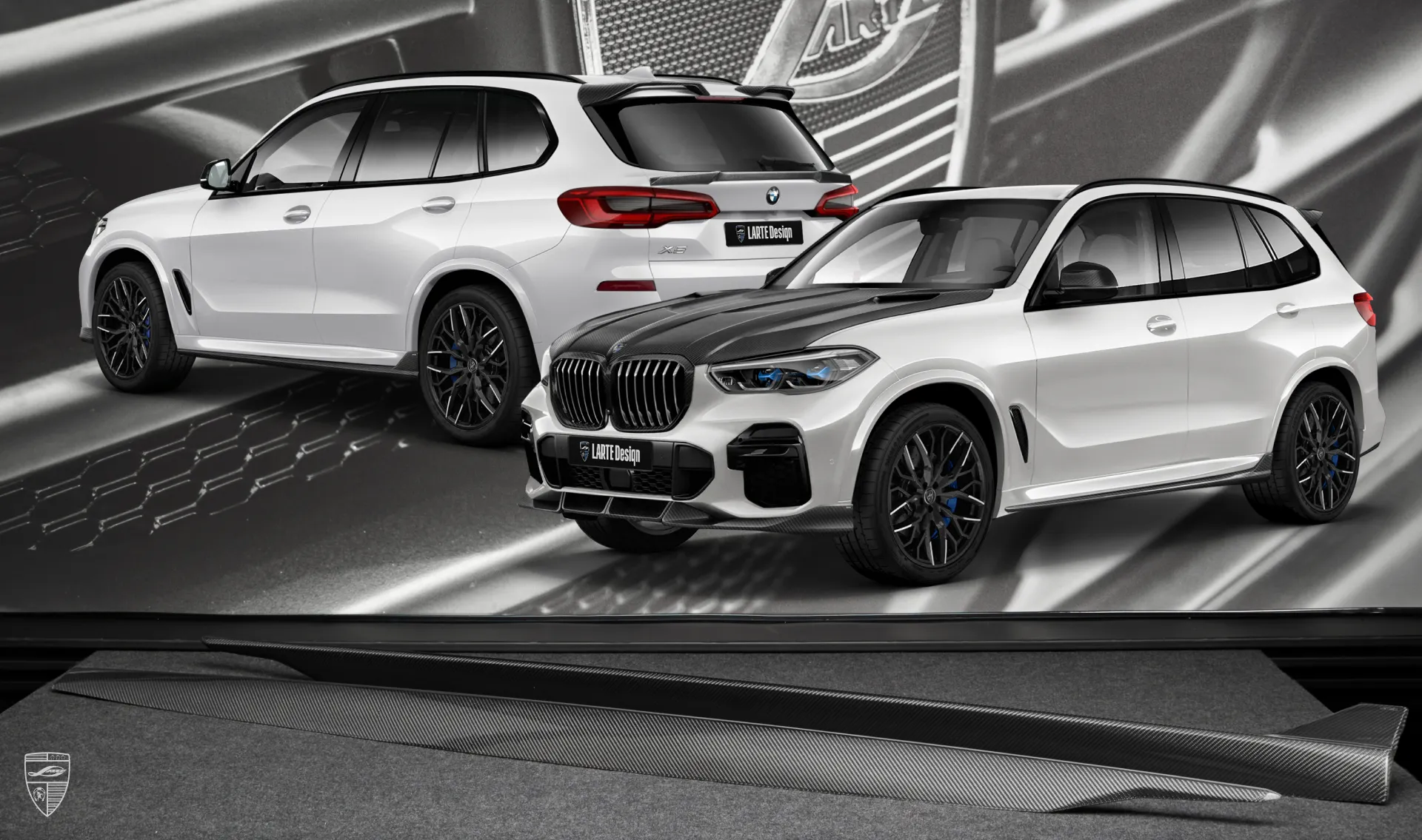 Seitenschweller Upgrade für den Luxuswagen BMW X5 G05 von LARTE Design