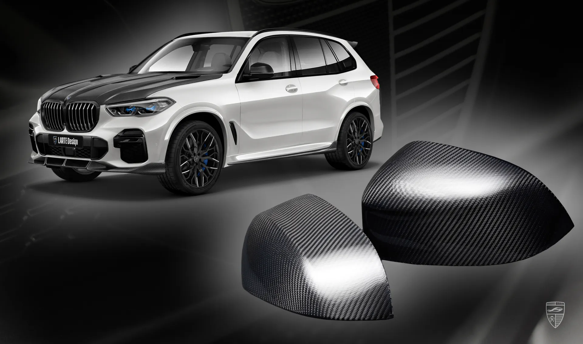 Spiegelabdeckungen für Ihren BMW X5 G05 im Erscheinungspaket von LARTE Design