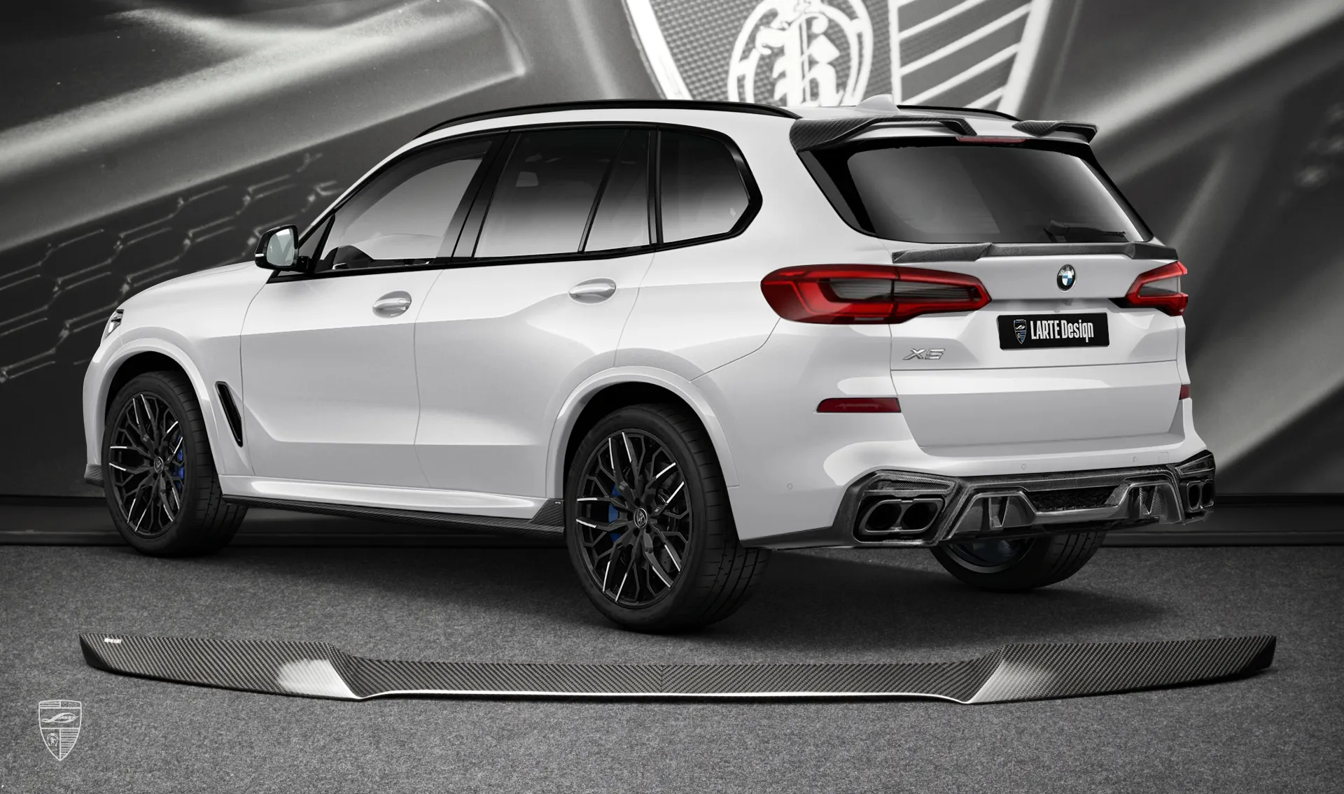 Trunk spoiler carbon upgrade for your SUV BMW X5 G05 from LARTE Design