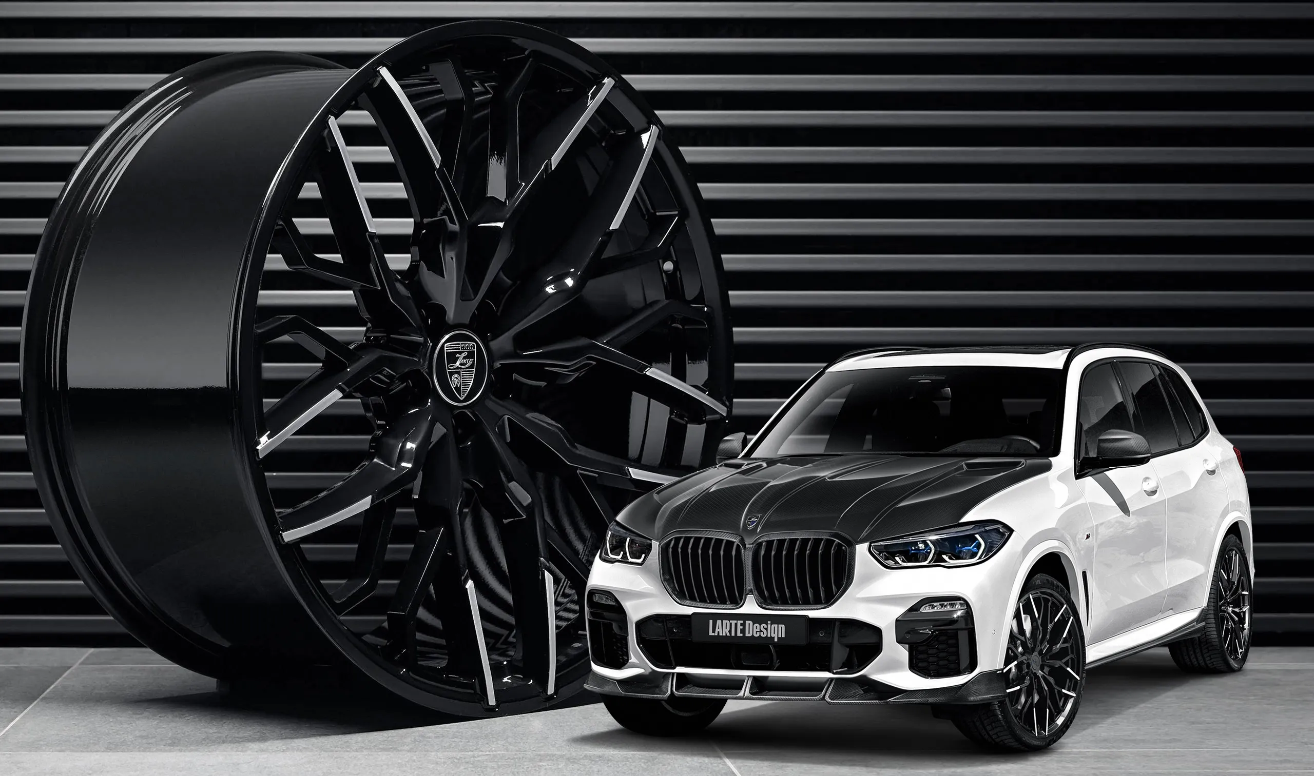 Räder Upgrade für das Familienauto BMW X5 G05 von LARTE Design