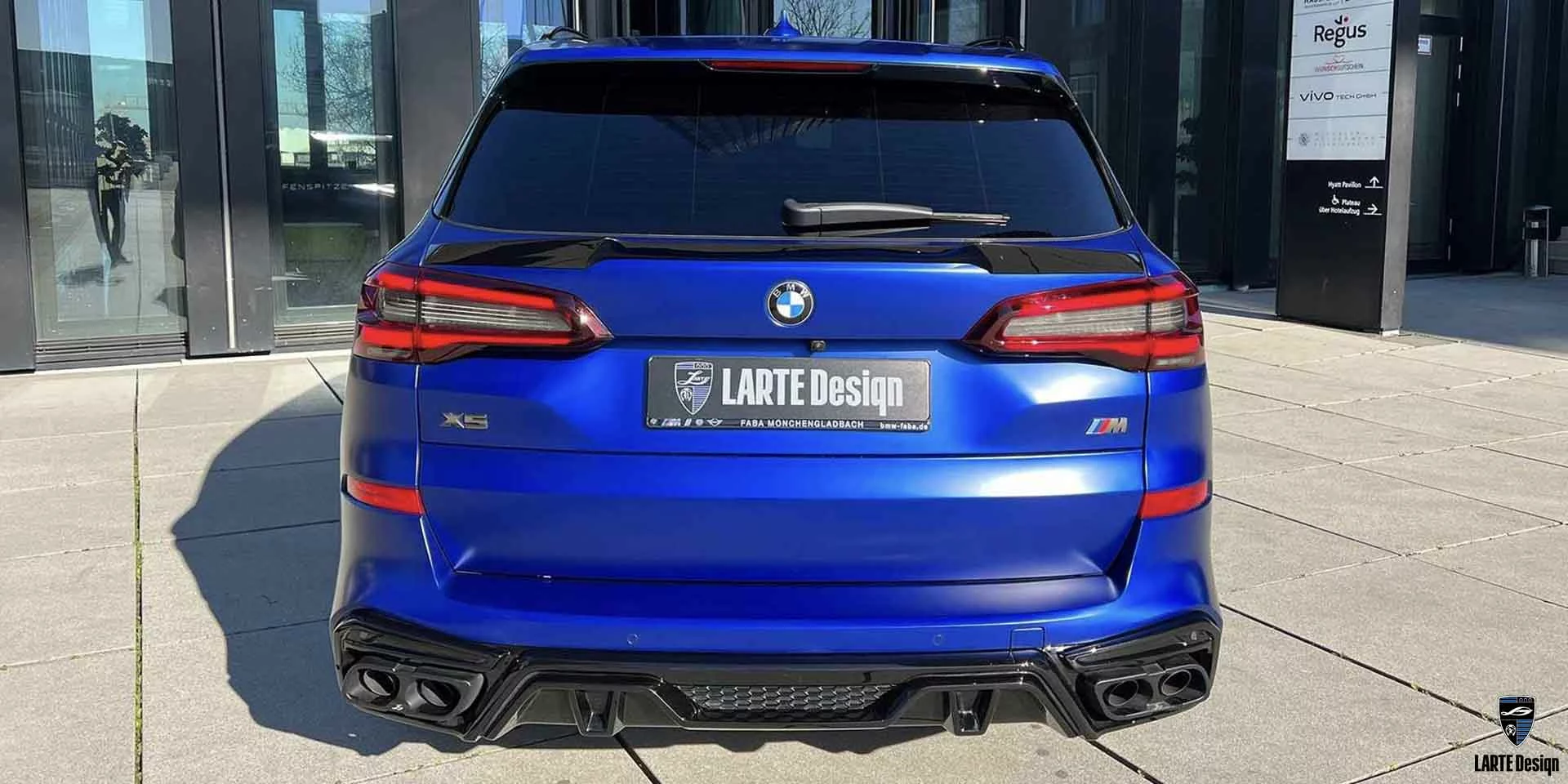 Addon-Diffusor für BMW X5 M Sport G05 M50i in Phytonic Blue Metallic